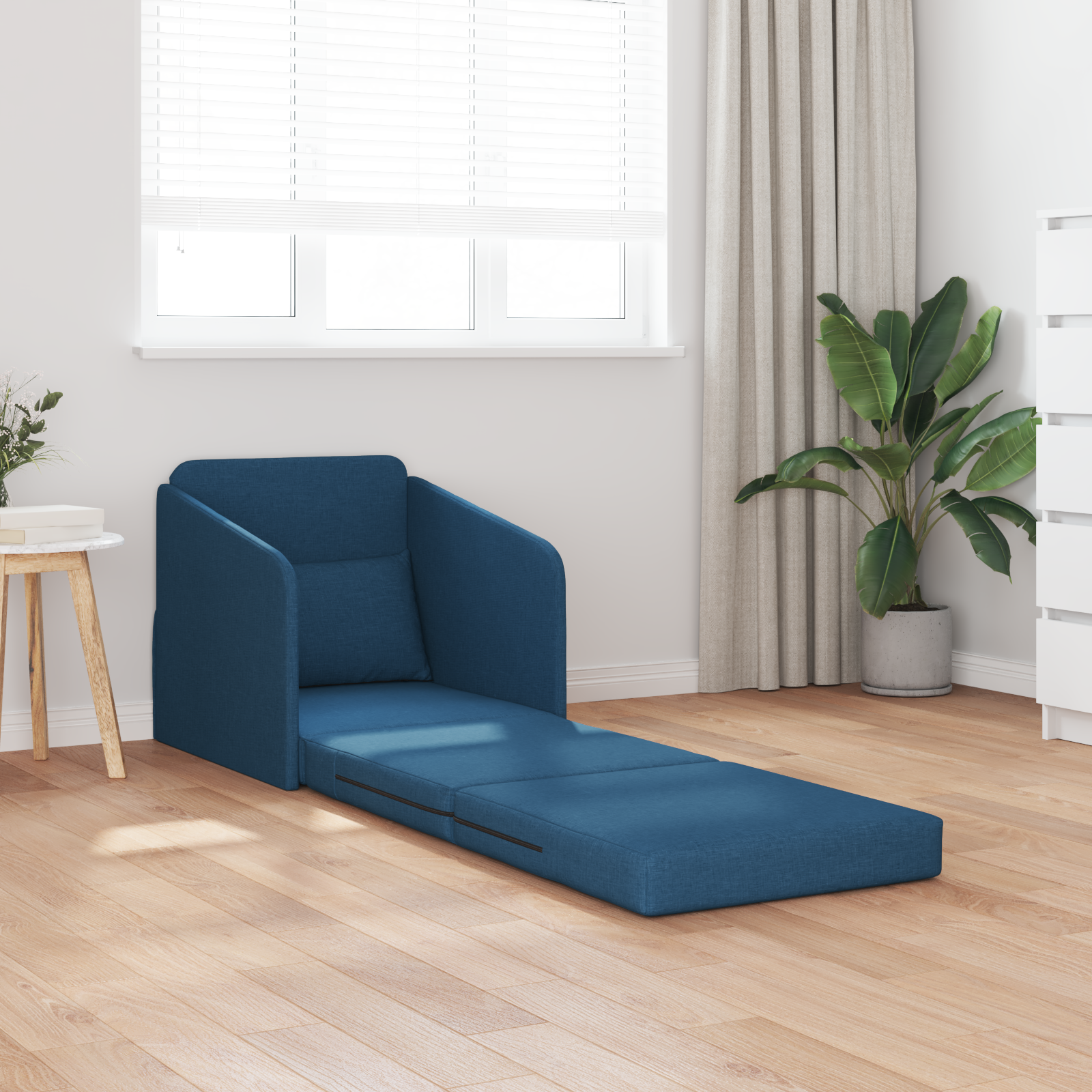 Sofa Pat pentru Podea 2-in-1 Albastru 65x80x83 cm Material GartenMobel Dekor