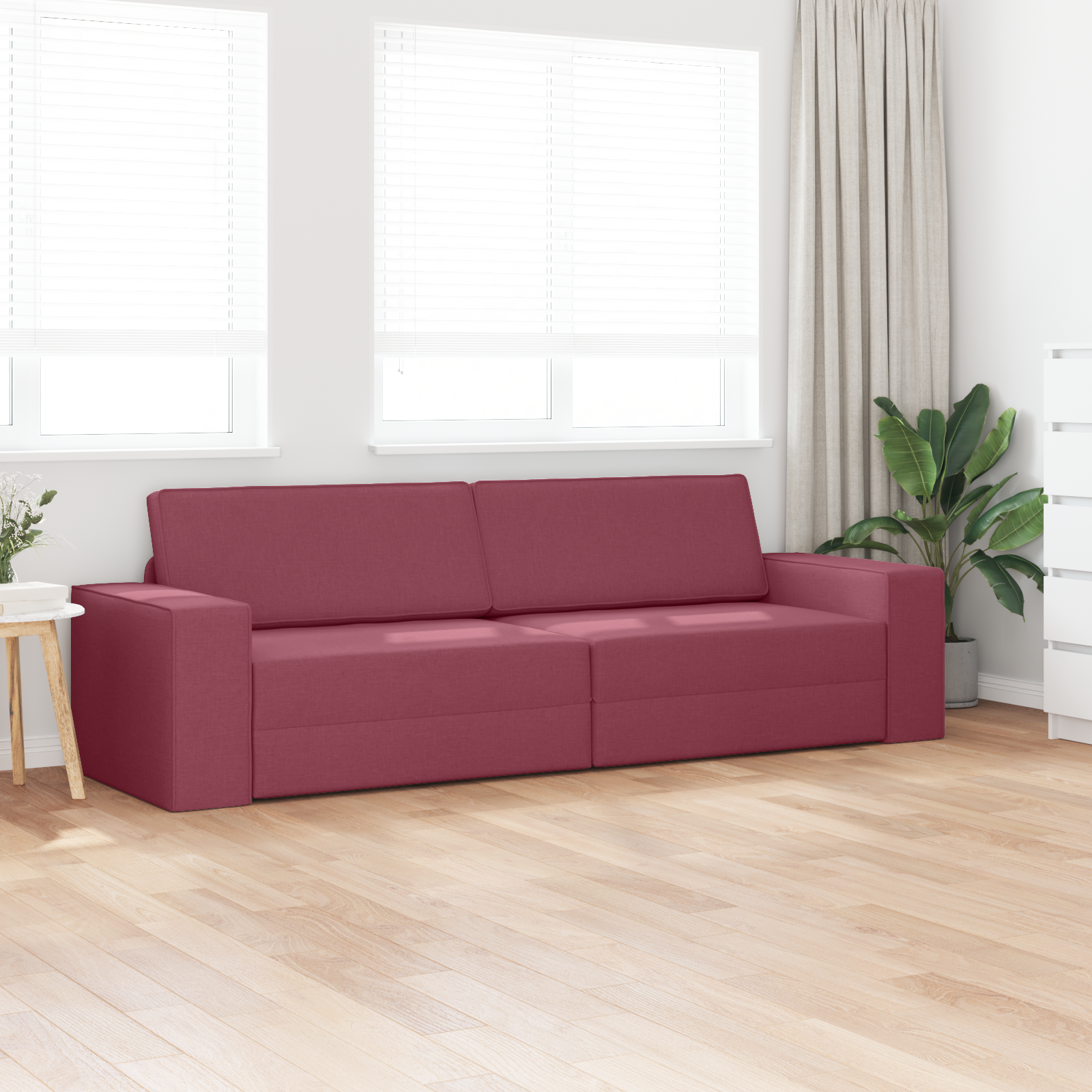 Canapea Pat 2 în 1 Bordó 245x150x60.5 cm GartenMobel Dekor