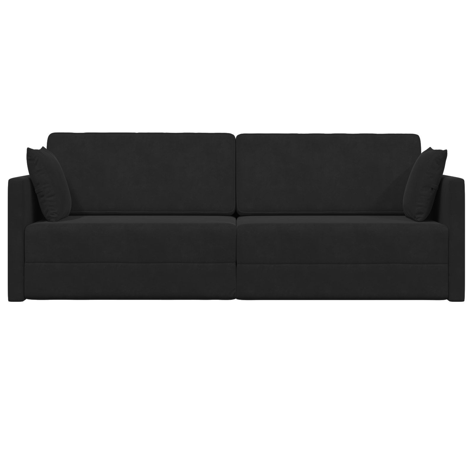 Canapea Pat 2 în 1 Neagră 213x144x60 cm Catifea GartenMobel Dekor