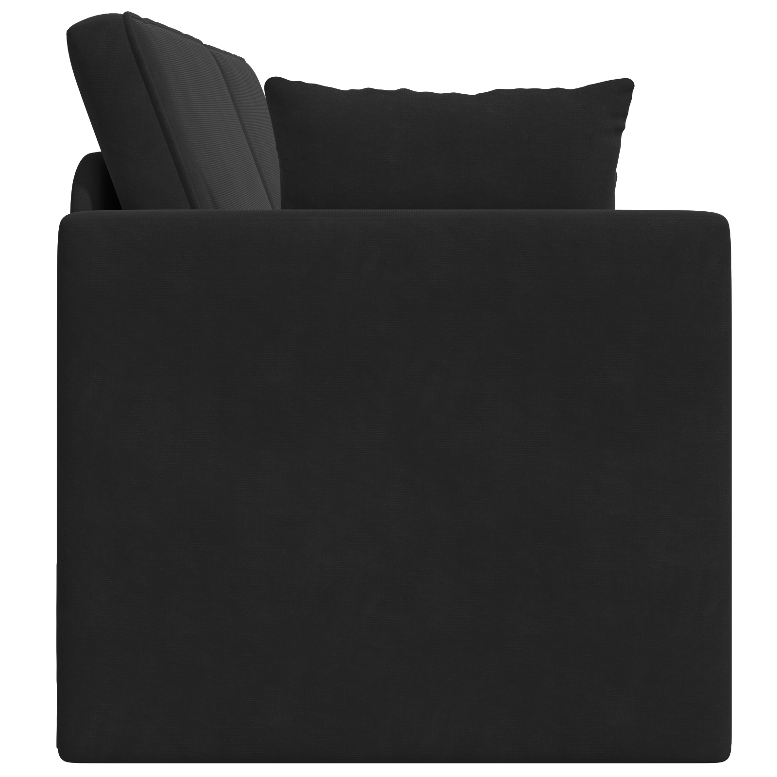 Canapea Pat 2 în 1 Neagră 213x144x60 cm Catifea GartenMobel Dekor