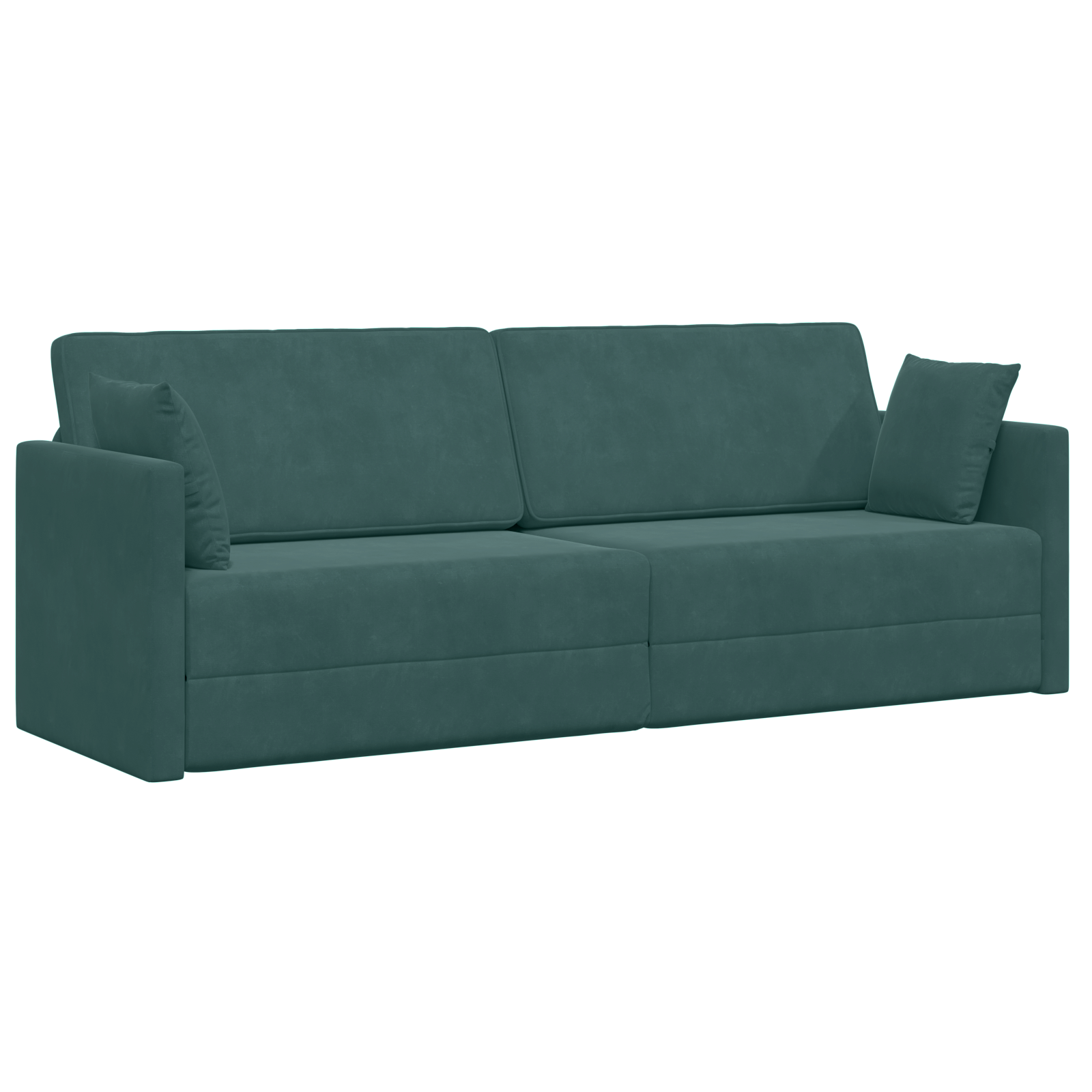 Canapea Pat 2 în 1 Verde Închis 213x144x60 cm Catifea GartenMobel Dekor