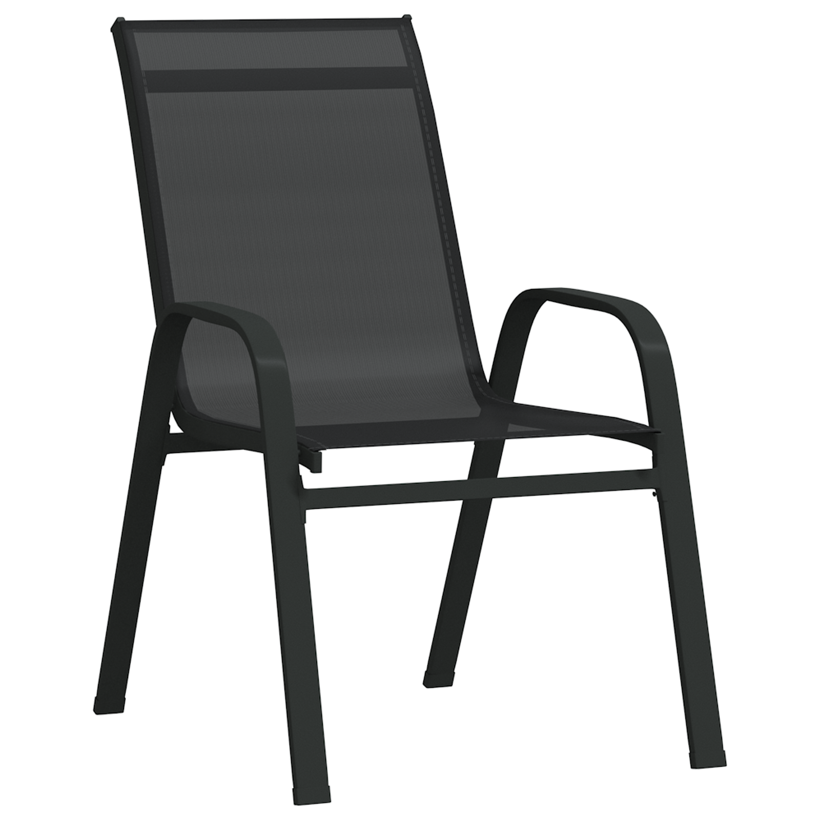 Set de Mese pentru Grădină cu 7 Piese Negru Textilenă și Oțel GartenMobel Dekor