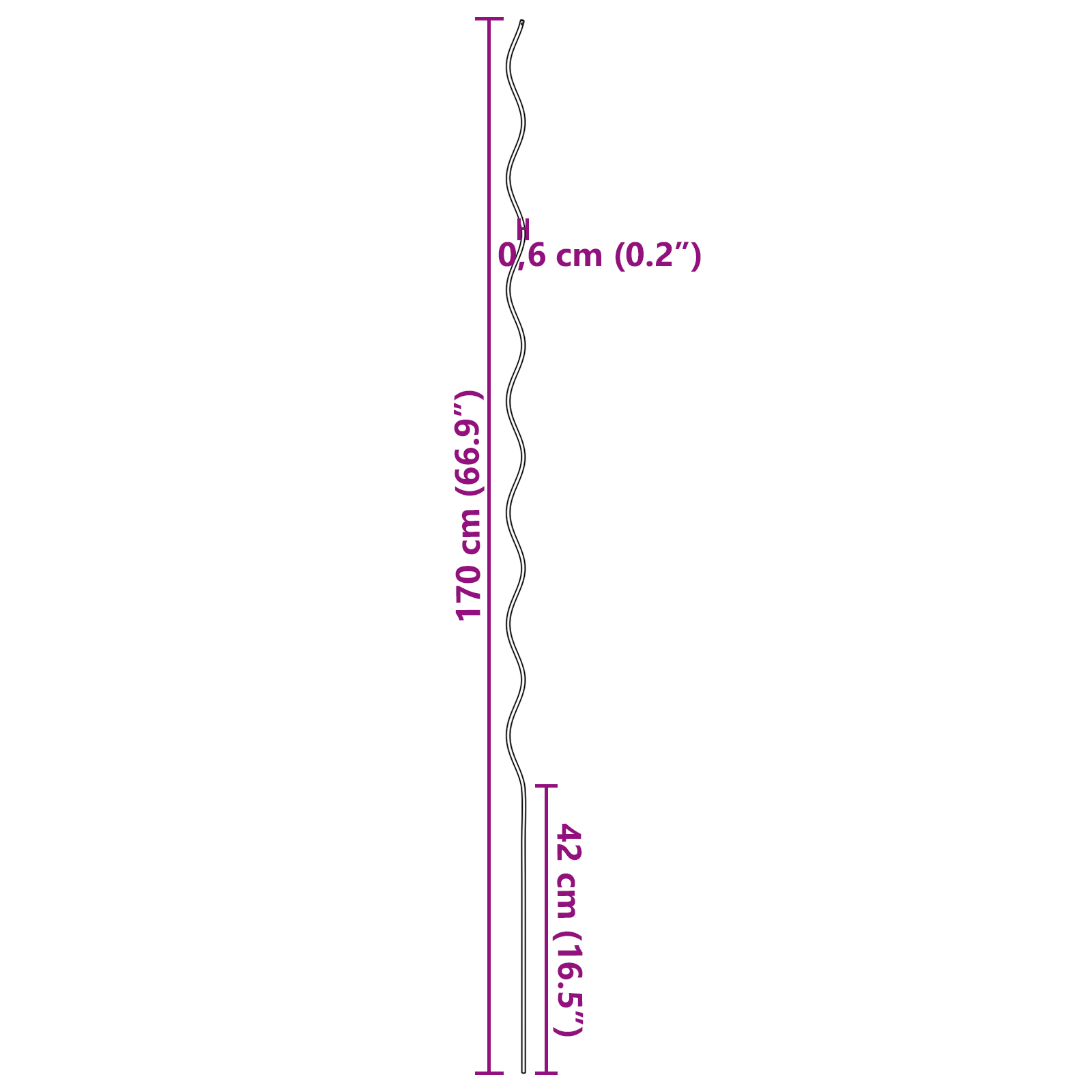 Suporturi spirale pentru plante , 5 buc, 170 cm, din oțel GartenMobel Dekor