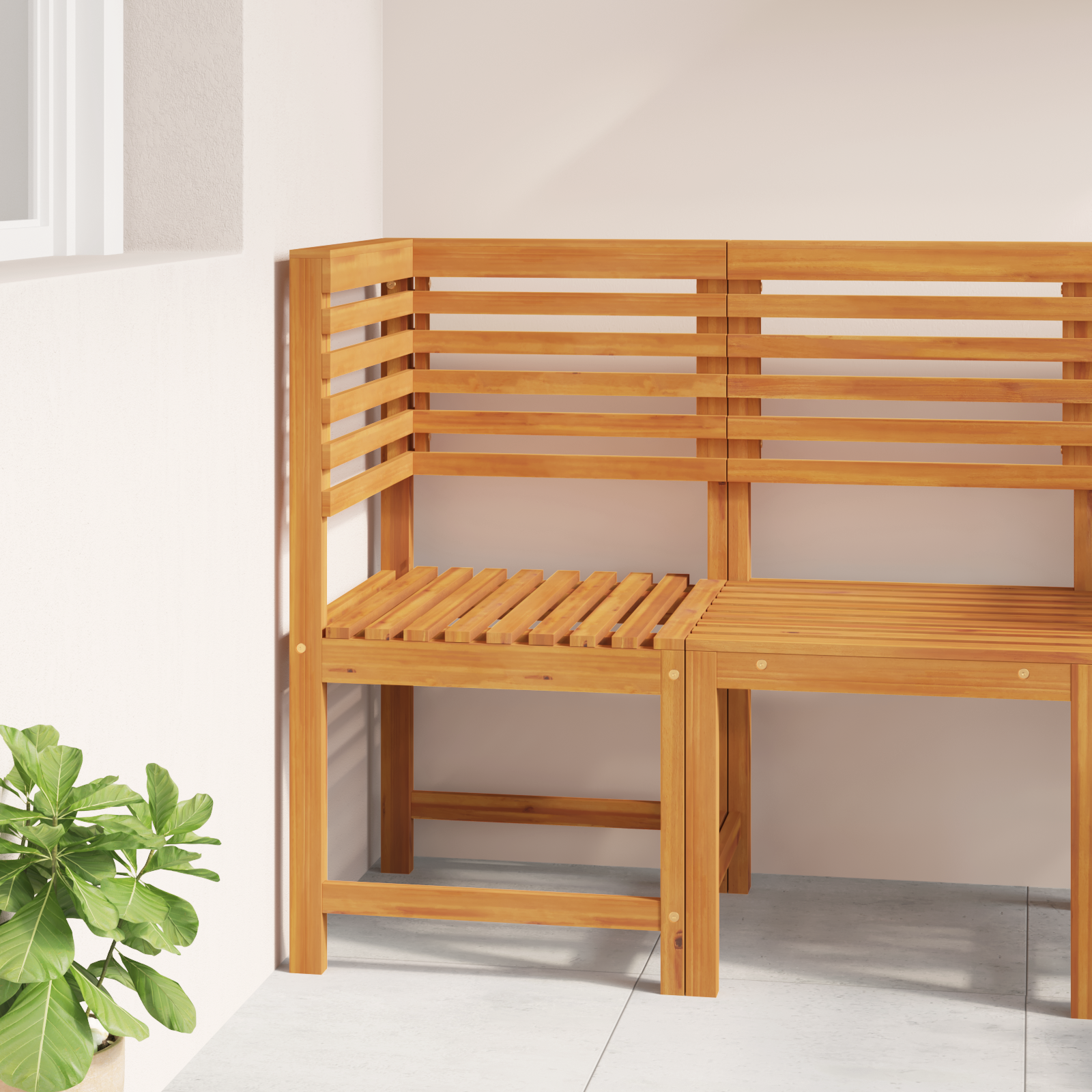 Scaun de grădină colțar din lemn solid de acacia GartenMobel Dekor