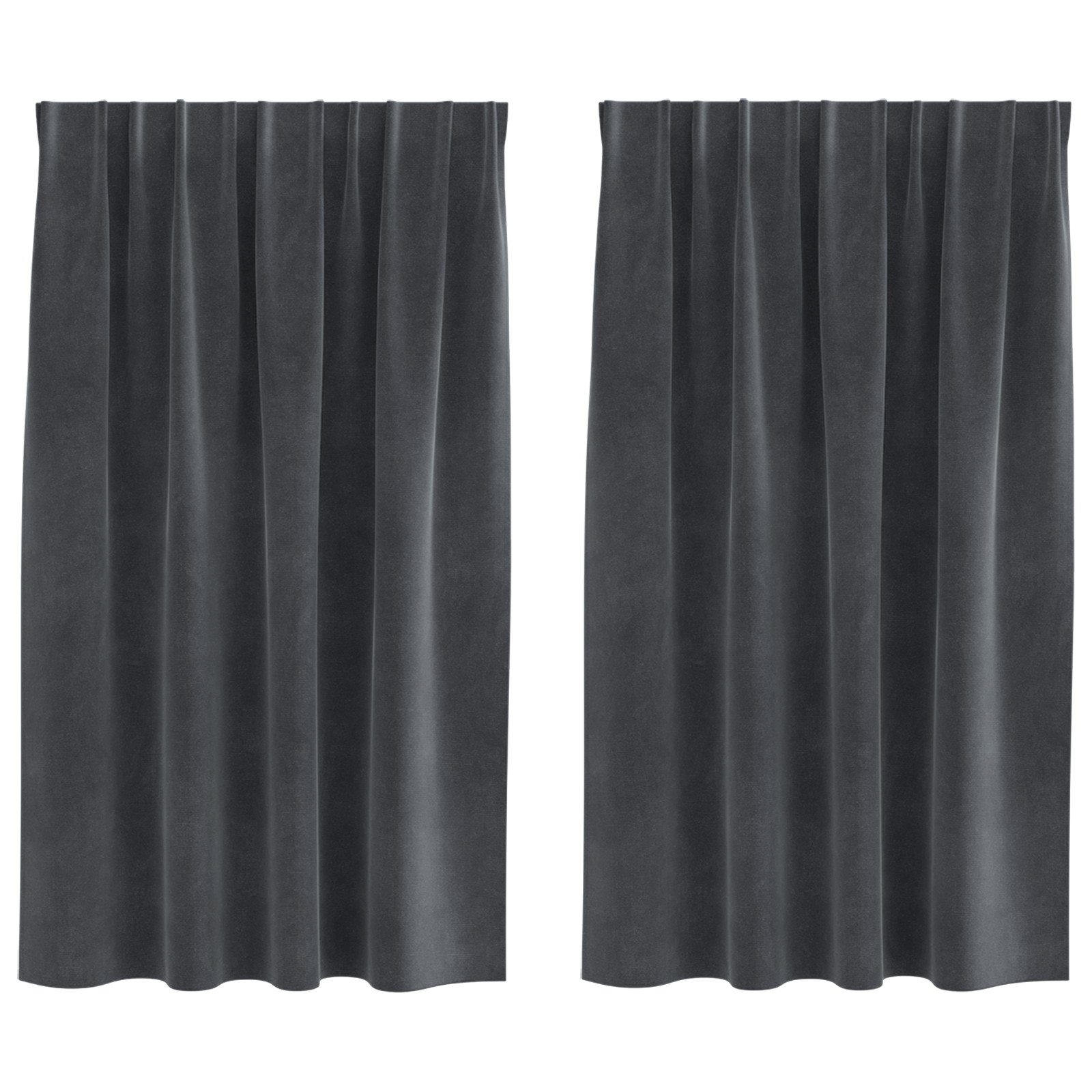 Draperii Blackout  cu bandă superioară 2 pcs Gri deschis Catifea GartenMobel Dekor