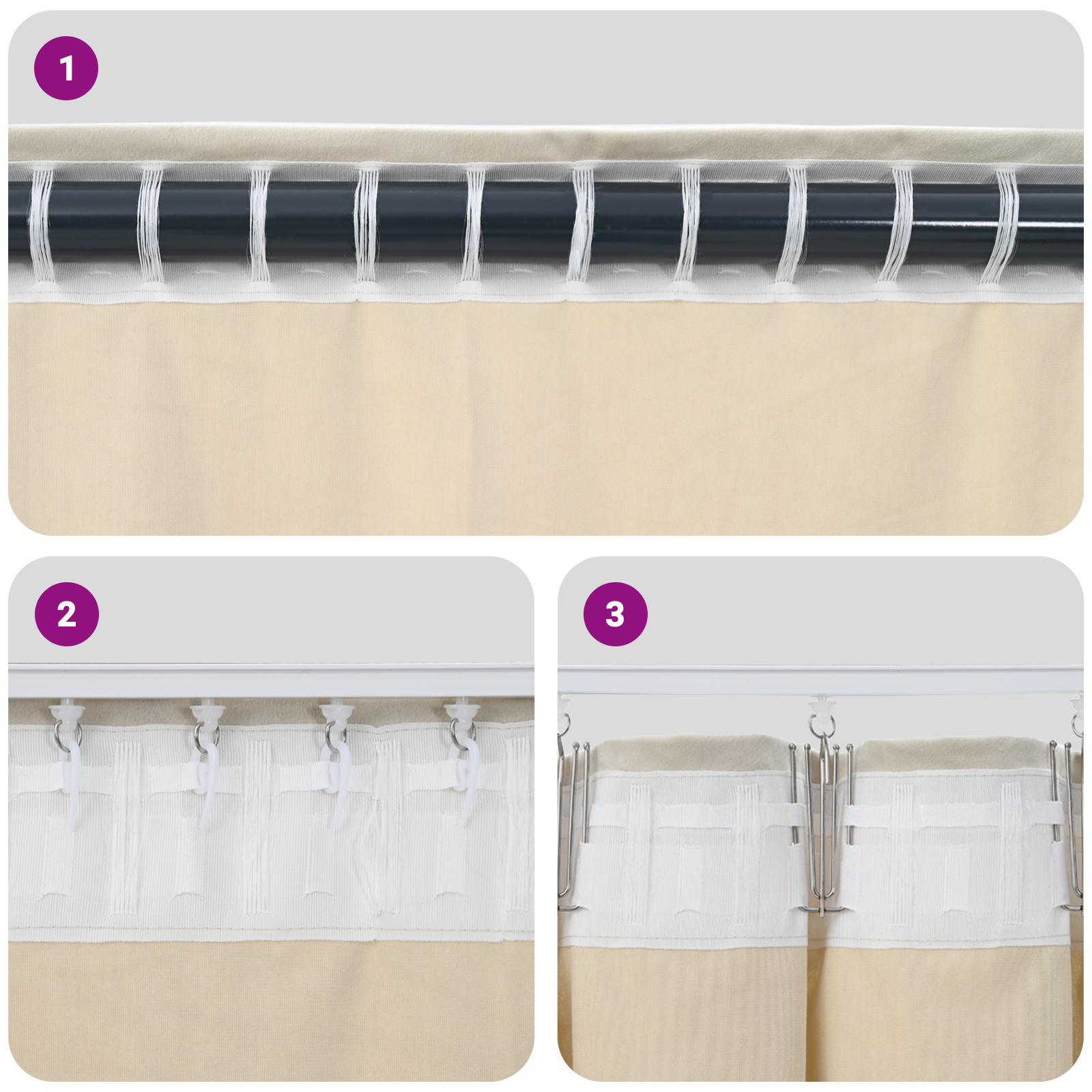 Draperii Blackout  cu bandă superioară 2 pcs Gri deschis Catifea GartenMobel Dekor