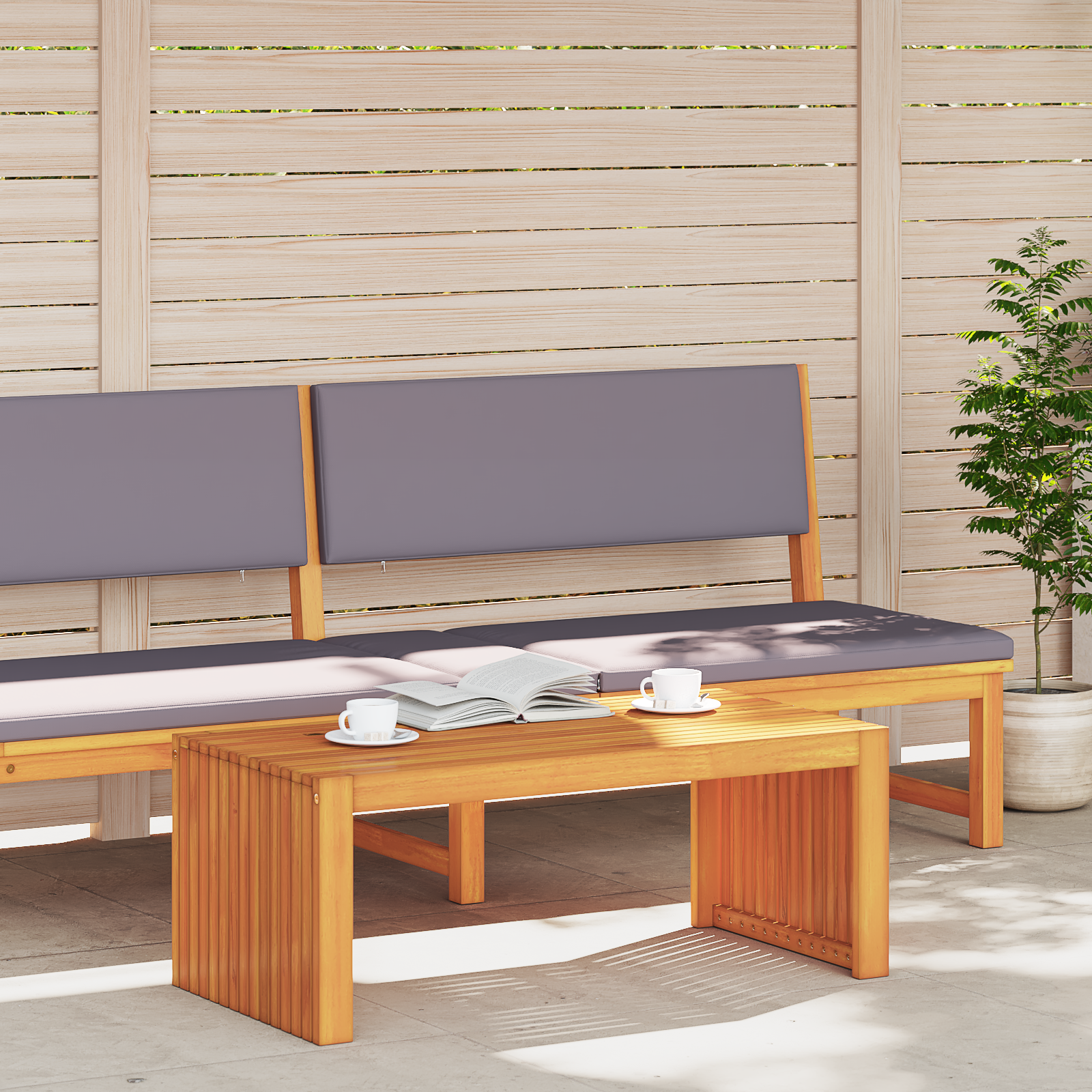 Masă de Cafea 90x45x35 cm Lemn Masiv Acacia GartenMobel Dekor