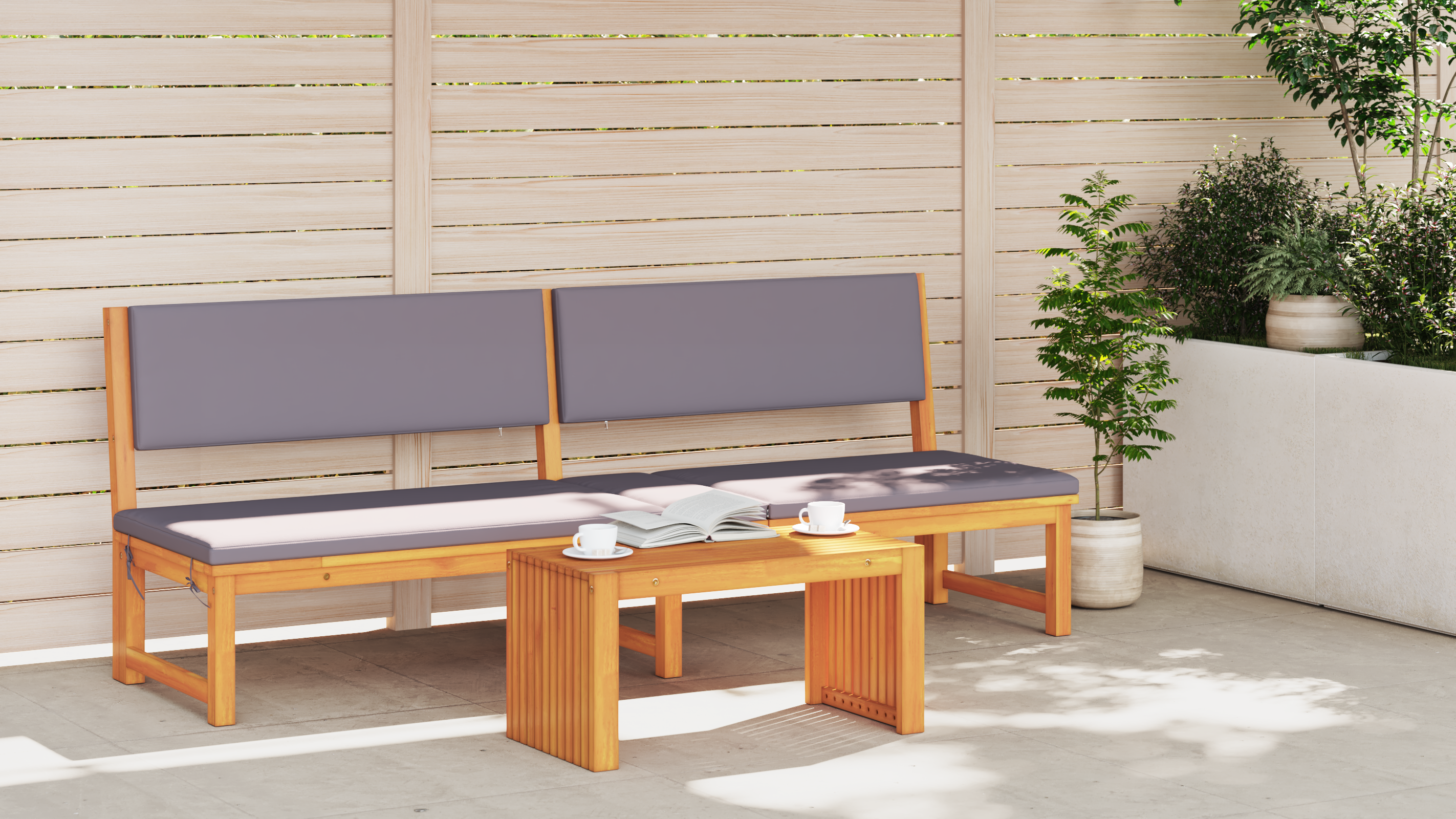 Masă de cafea 70x35x35 cm Lemn masiv Acacia GartenMobel Dekor