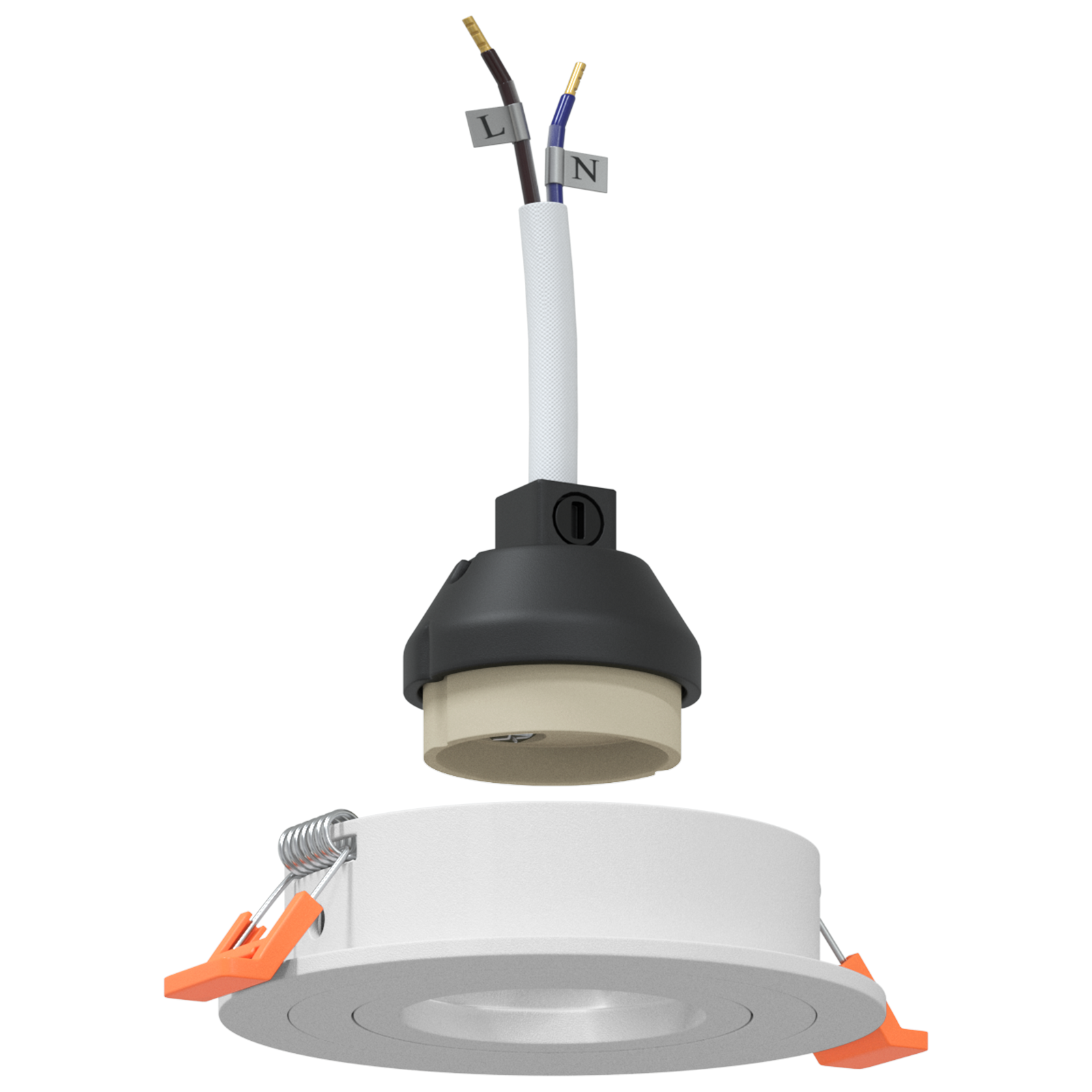 Spoturi încorporate 6 buc Rotund GU10 Alb Ø91 mm GartenMobel Dekor