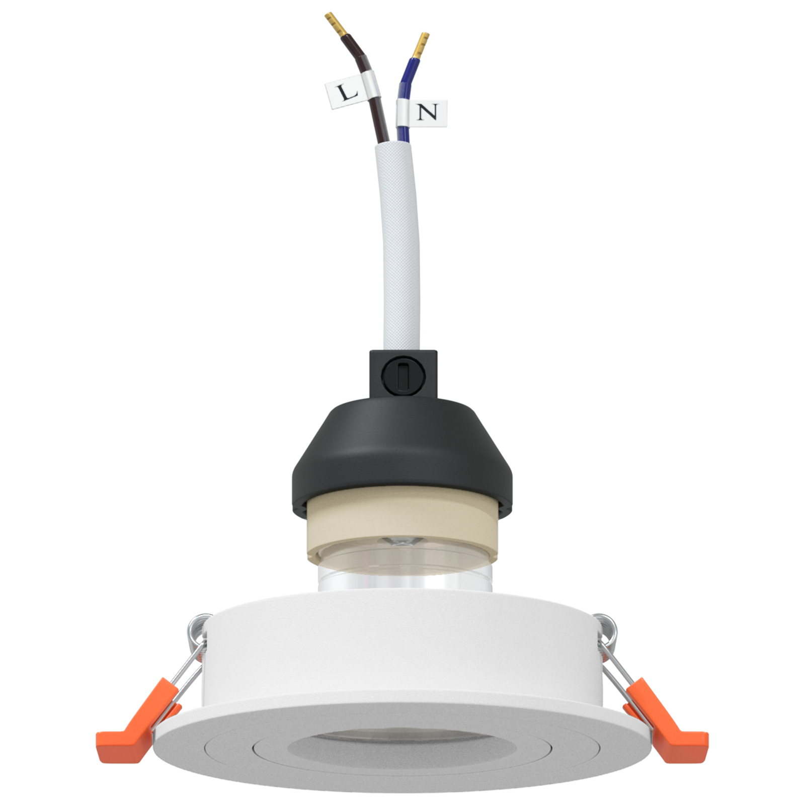 Spoturi încorporate 6 buc Rotund GU10 Alb Ø91 mm GartenMobel Dekor