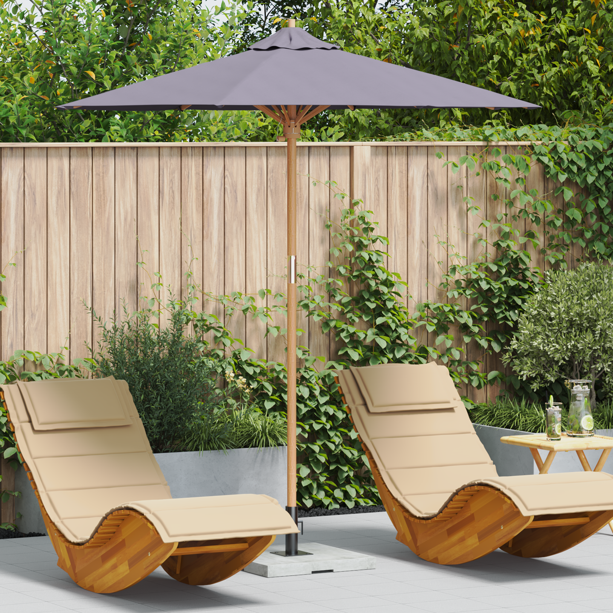 Umbrela de Grădină Antracit 217x230 cm Bambus GartenMobel Dekor