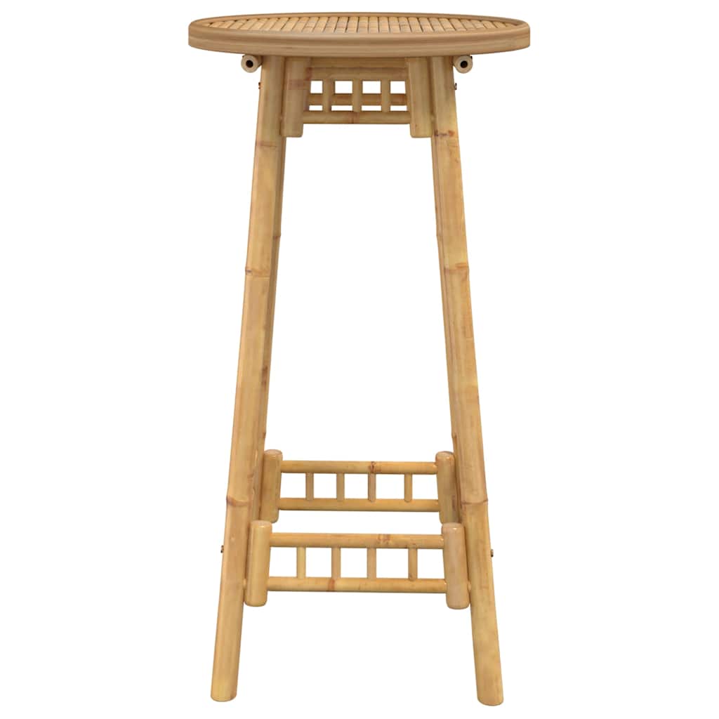 Masă de bar pentru exterior rotundă Ø55x100 cm din bambus GartenMobel Dekor