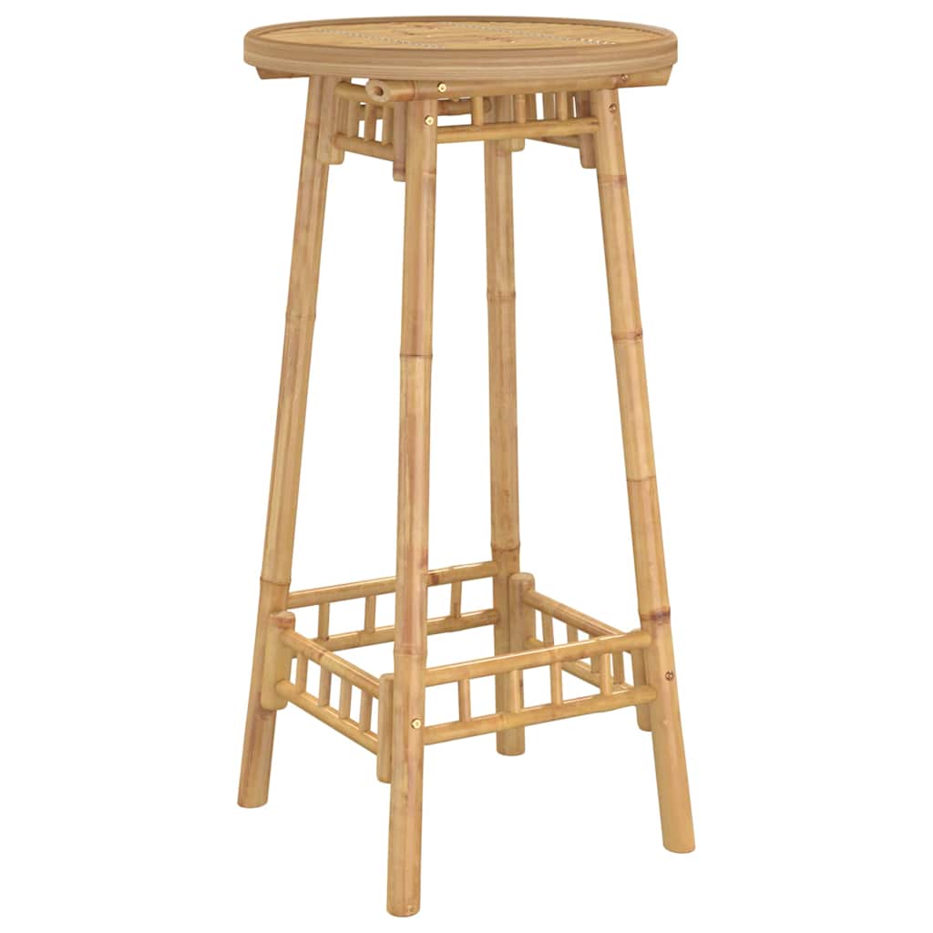 Masă de bar pentru exterior rotundă Ø55x100 cm din bambus GartenMobel Dekor