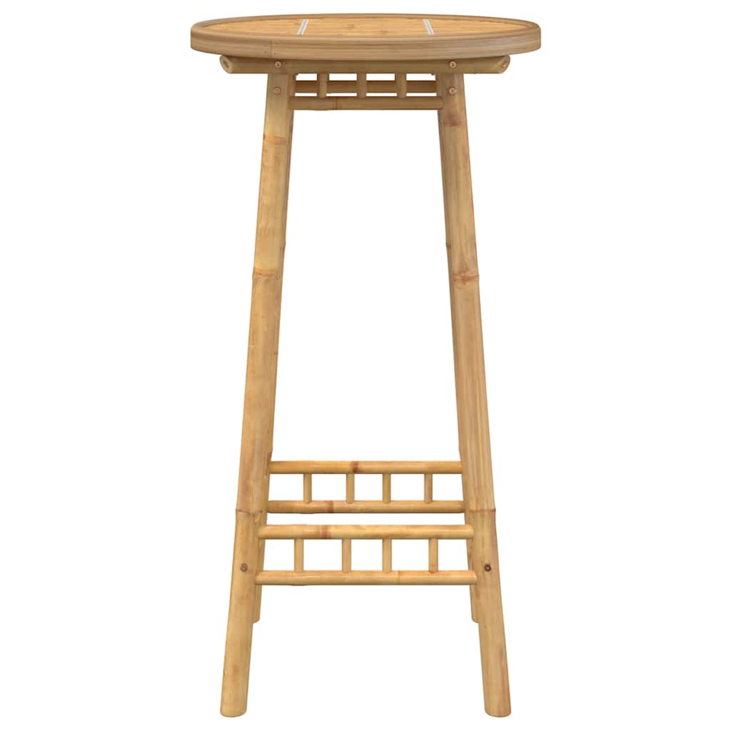 Masă de bar pentru exterior rotundă Ø55x100 cm din bambus GartenMobel Dekor