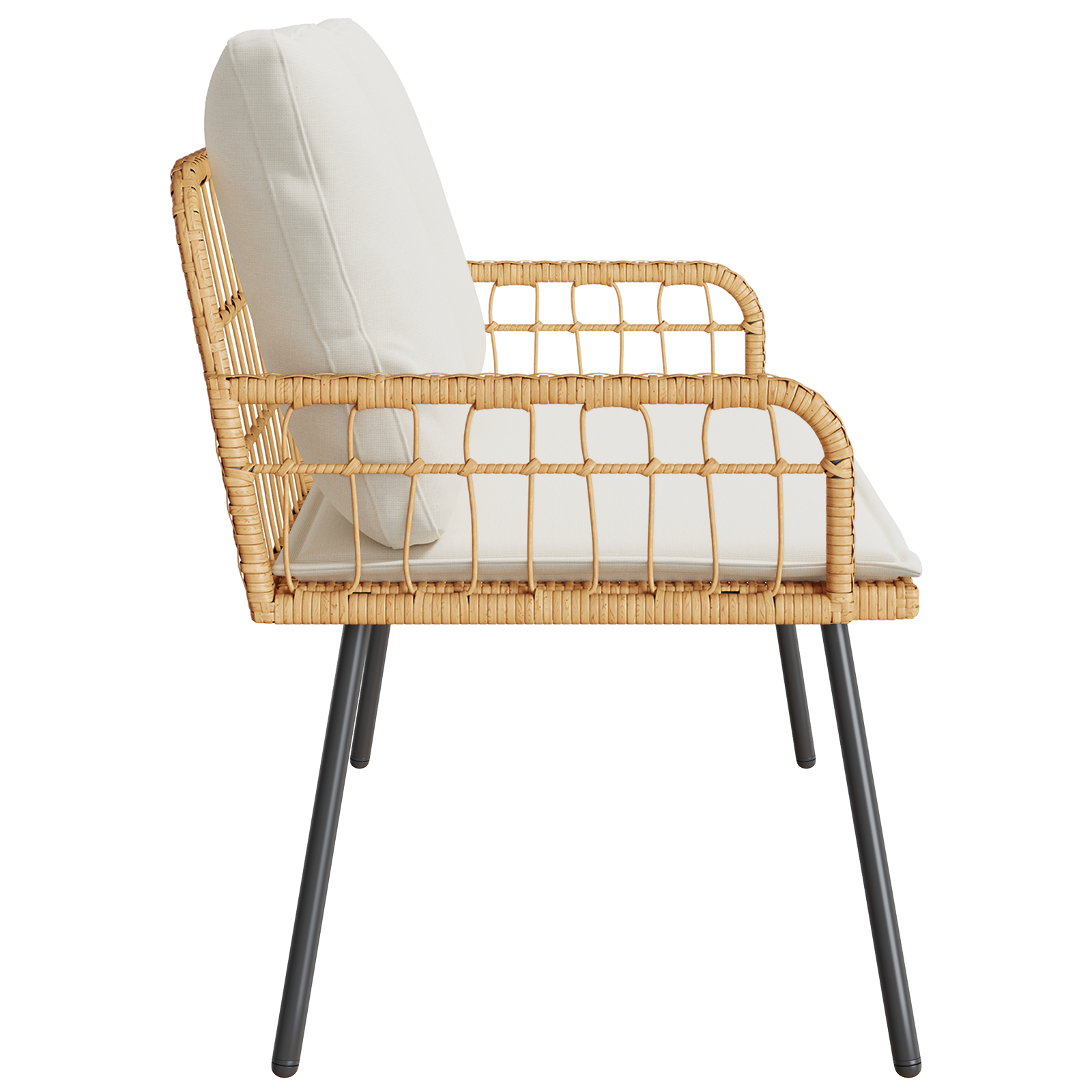 Bancă de grădină  Natural 114x64x78 cm din poliratan GartenMobel Dekor