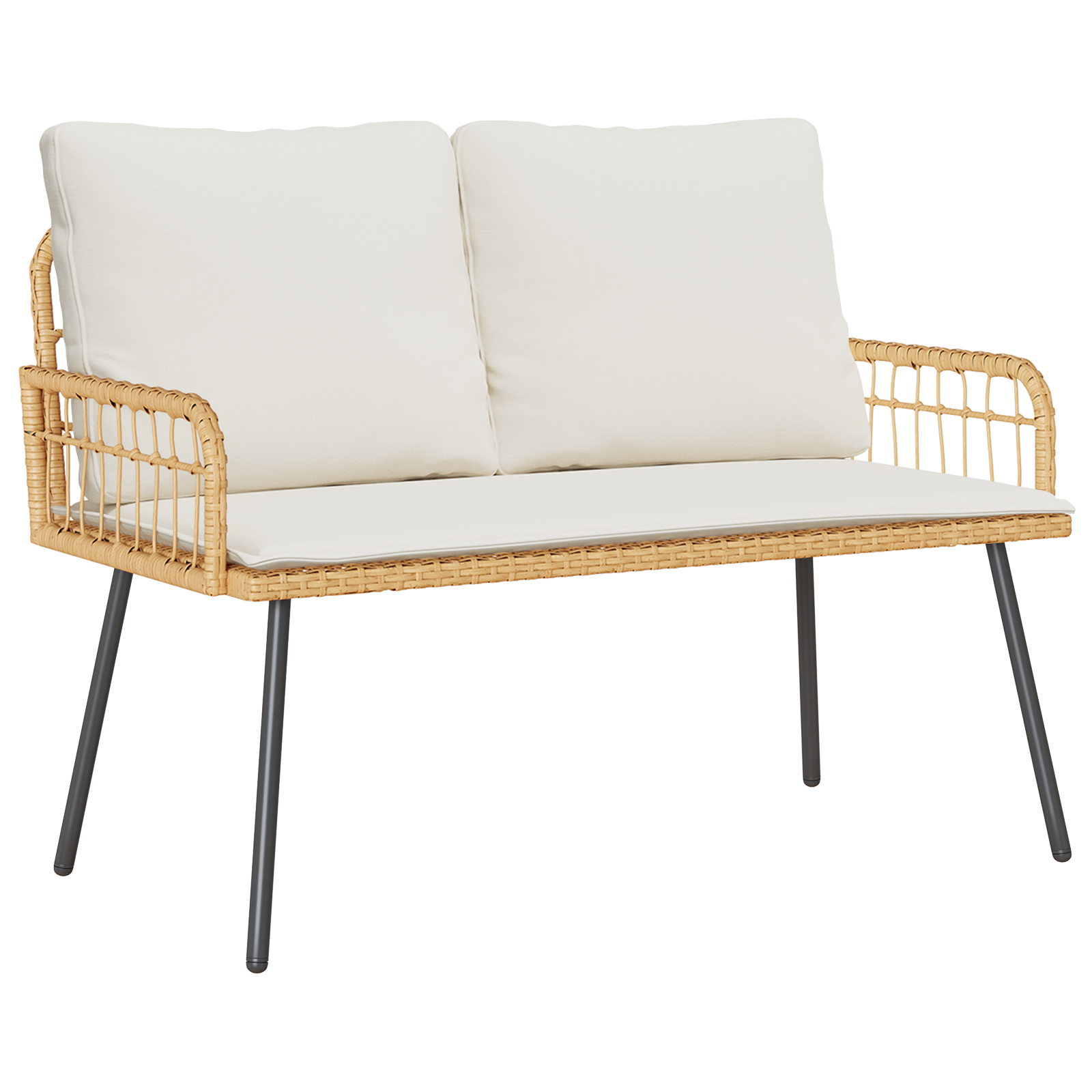 Bancă de grădină  Natural 114x64x78 cm din poliratan GartenMobel Dekor