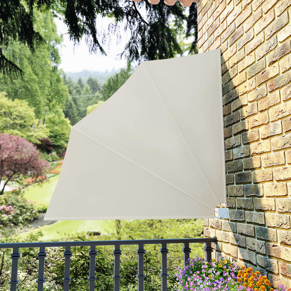 Copertină laterală pliabilă de balcon, crem, 140x140 cm GartenMobel Dekor