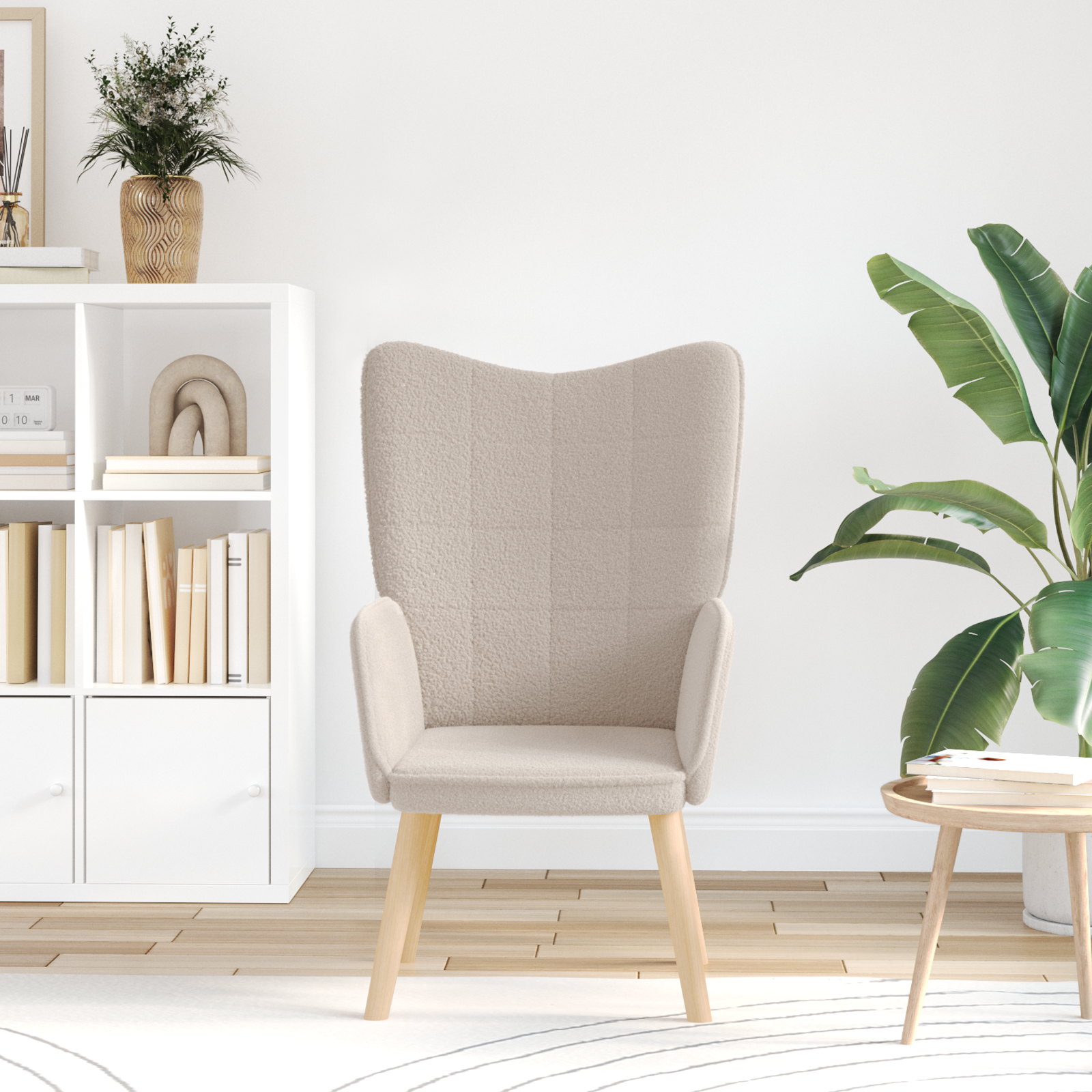 Fotoliu Relaxant  Gri deschis din material similar lână GartenMobel Dekor