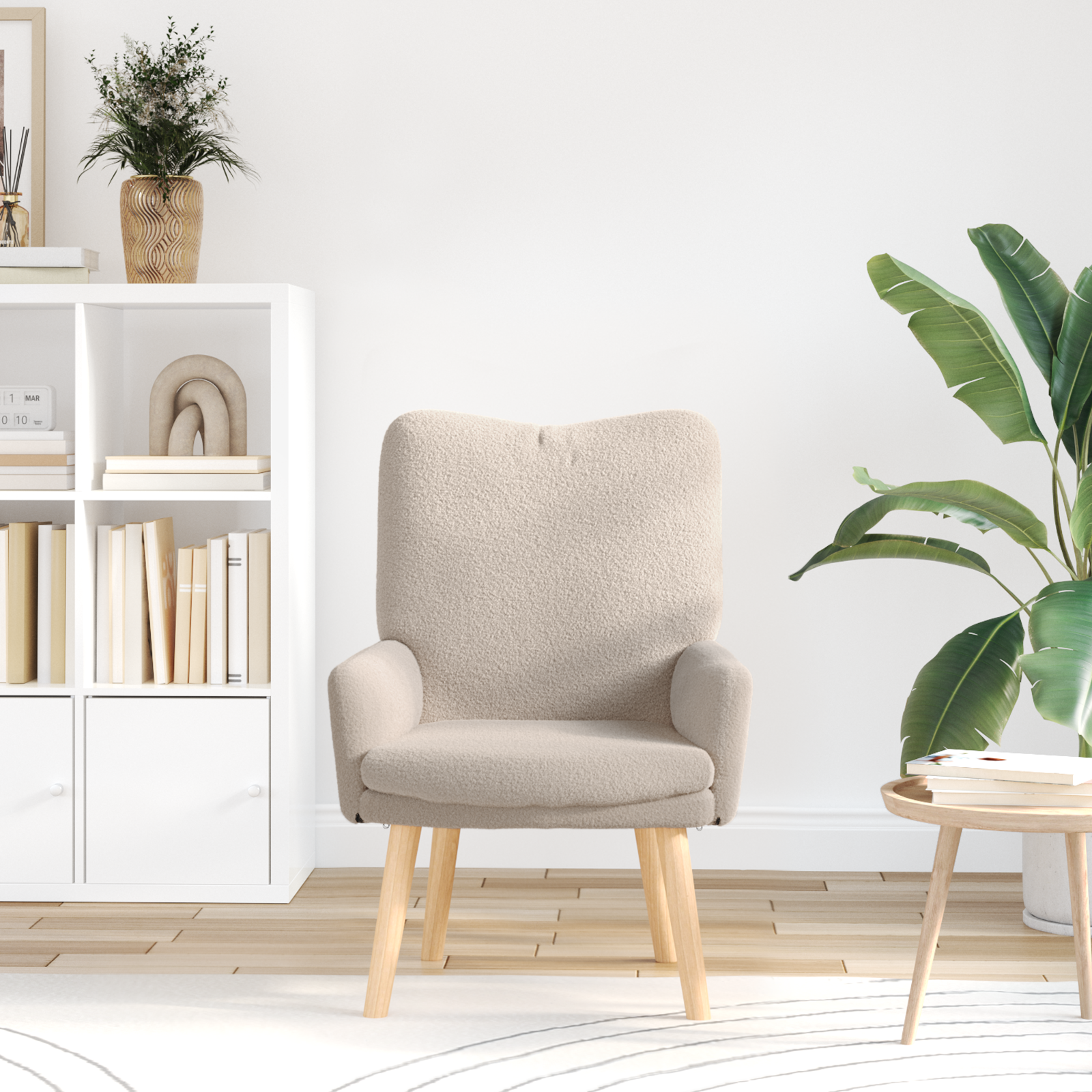 Fotoliu Relaxant  Gri deschis cu țesătură asemănătoare lînii GartenMobel Dekor