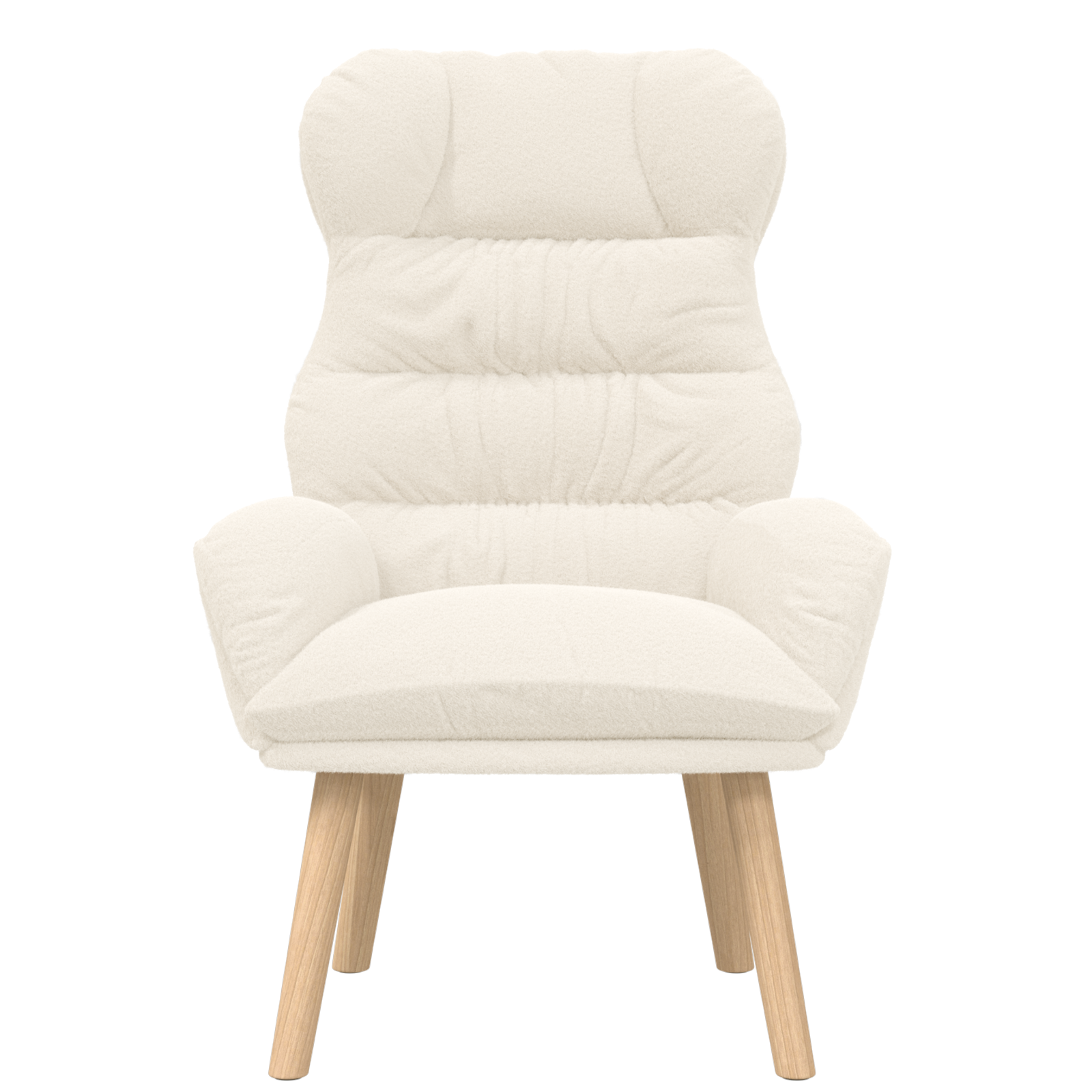 Fotoliu relaxant  crem din material asemănător lânii GartenMobel Dekor