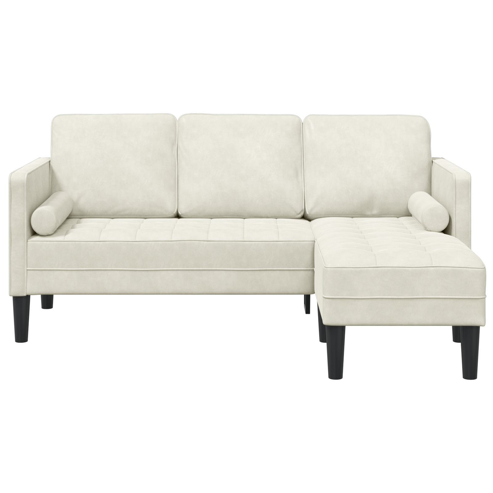 Canapea L Crem 173x131x67 cm Catifea GartenMobel Dekor