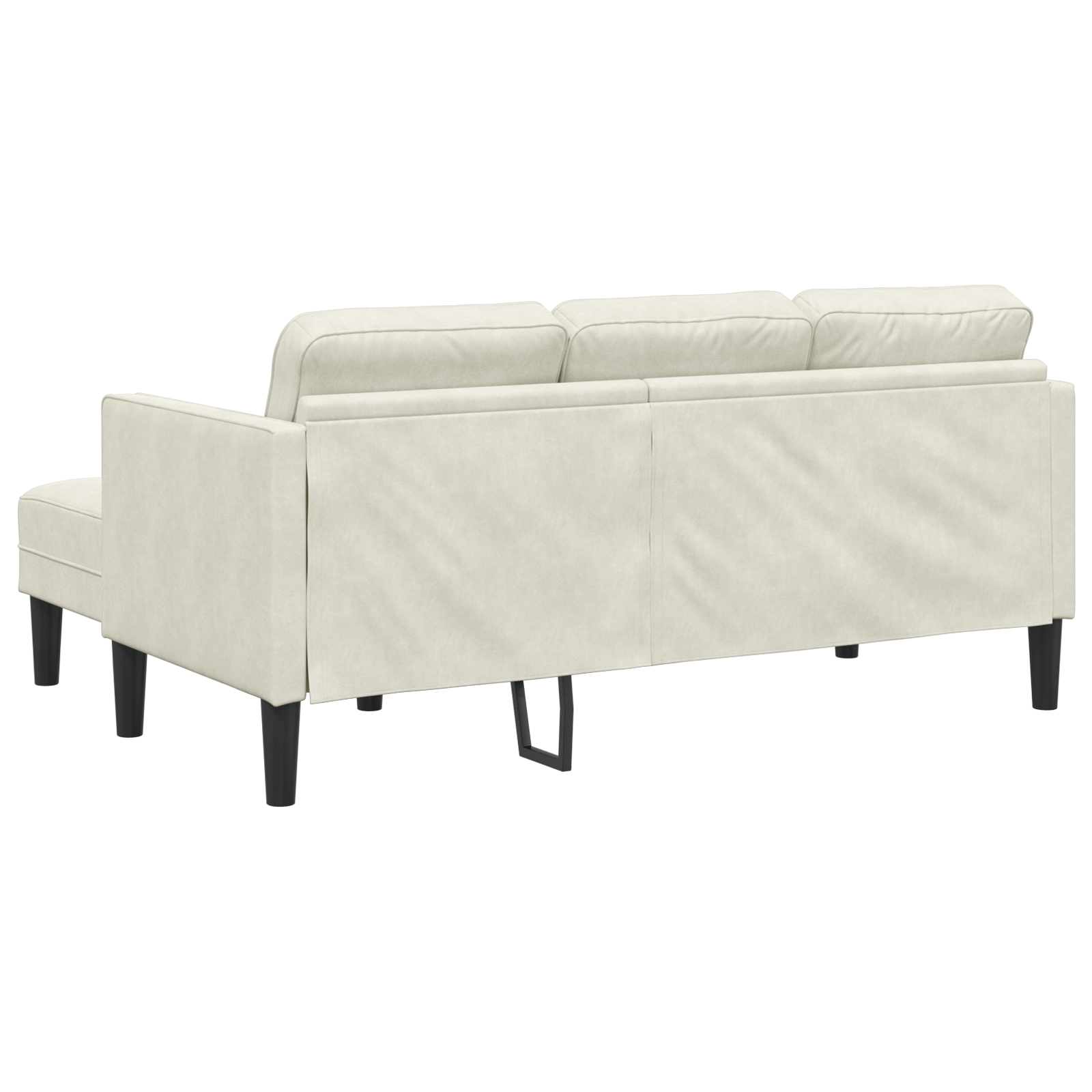 Canapea L Crem 173x131x67 cm Catifea GartenMobel Dekor
