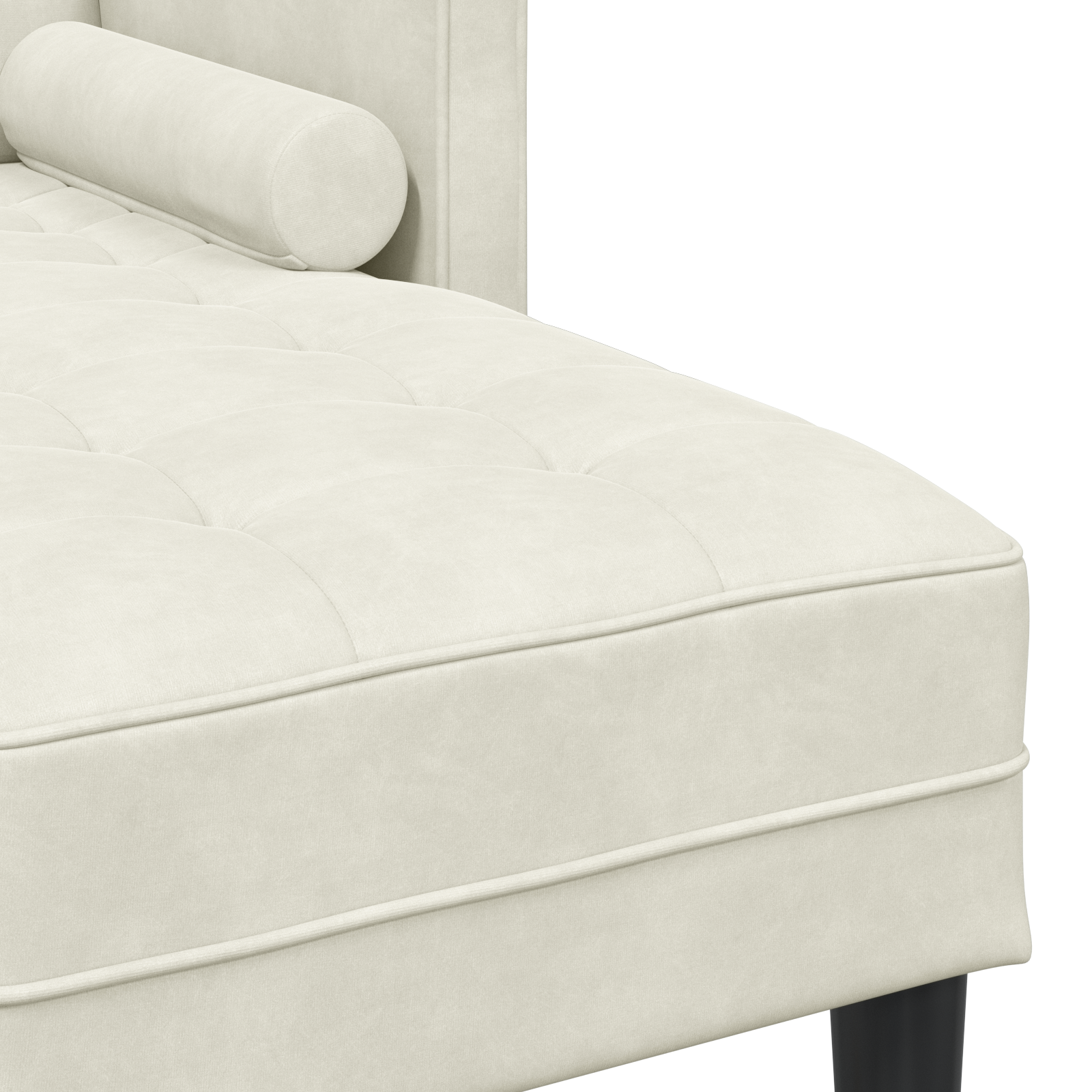 Canapea L Crem 173x131x67 cm Catifea GartenMobel Dekor