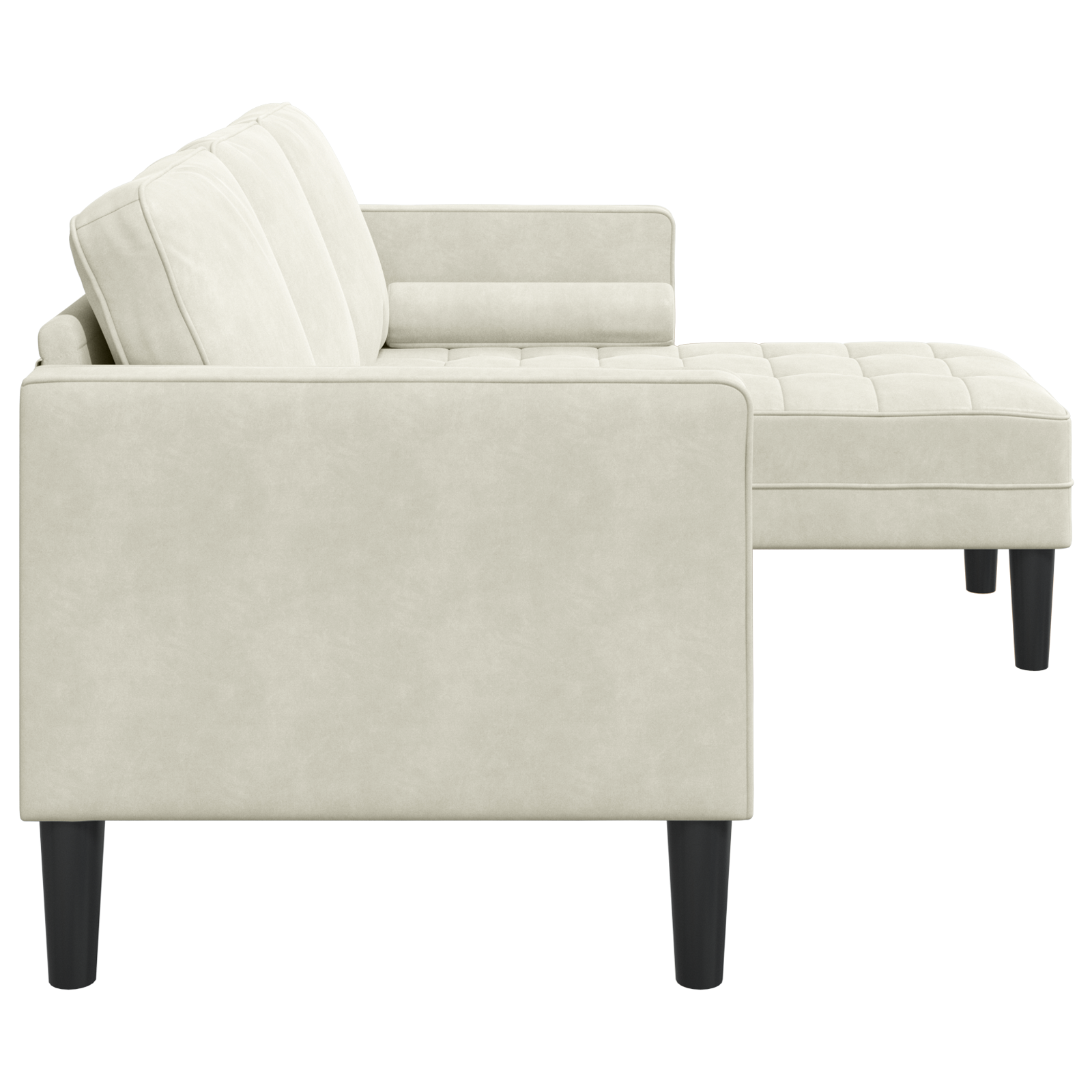 Canapea L Crem 173x131x67 cm Catifea GartenMobel Dekor