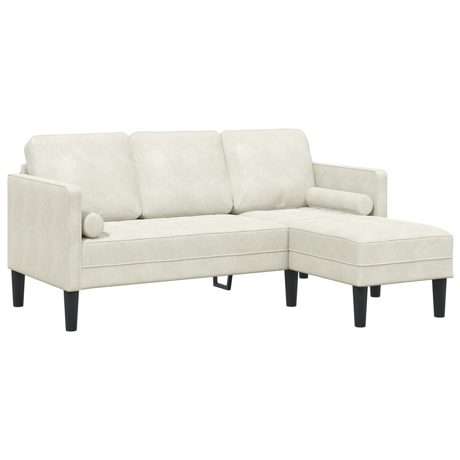 Canapea L Crem 173x131x67 cm Catifea GartenMobel Dekor