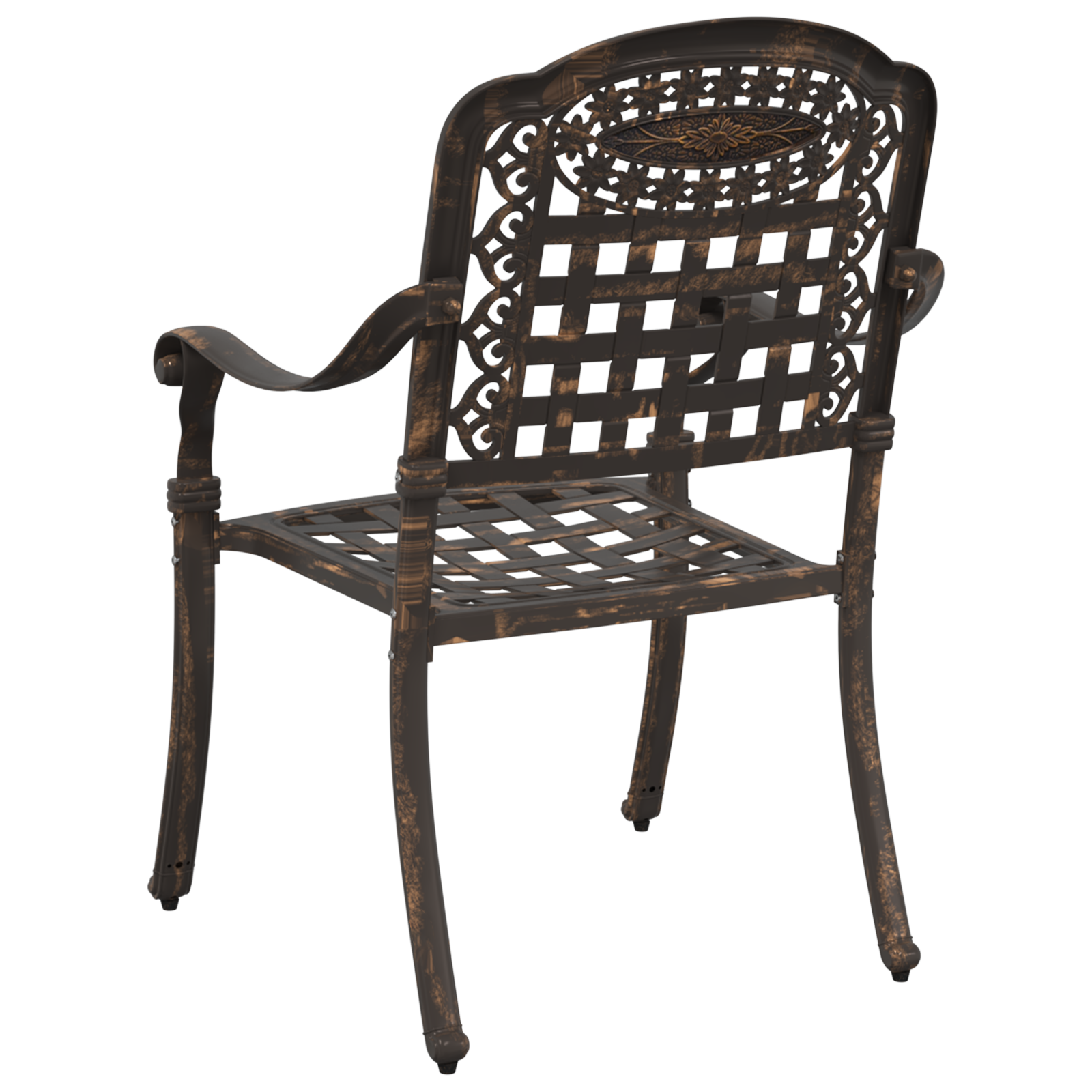 Scaune de grădină  2 bucăți din aluminiu turnat bronzat GartenMobel Dekor