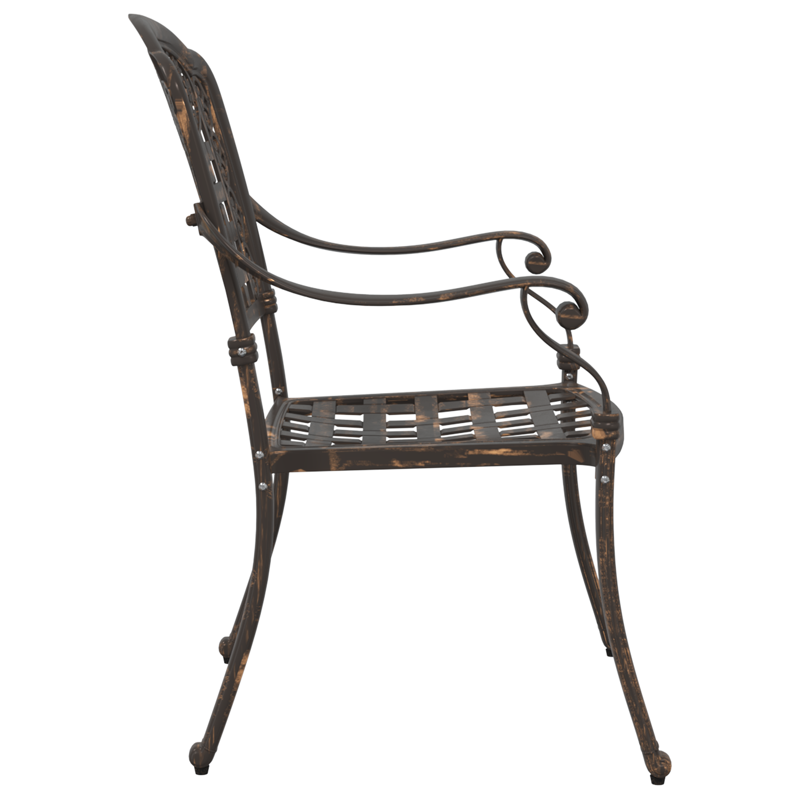 Scaune de grădină  2 bucăți din aluminiu turnat bronzat GartenMobel Dekor