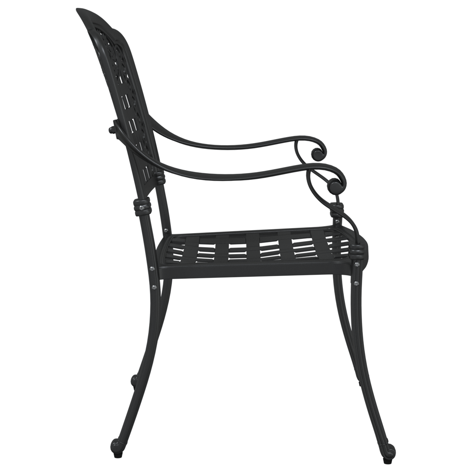 Set de 2 scaune de grădină  - Negru, din fontă și aluminiu GartenMobel Dekor
