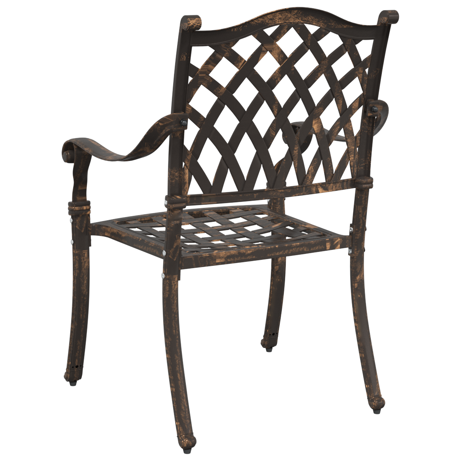 Set de 2 scaune de grădină  din aluminiu bronzat GartenMobel Dekor