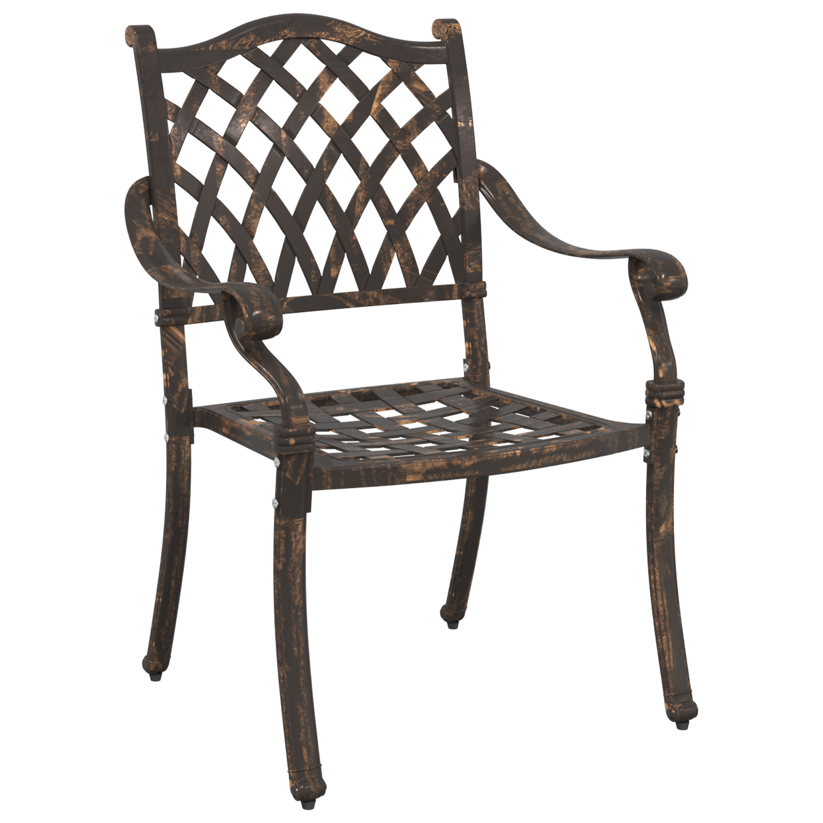Set de 2 scaune de grădină  din aluminiu bronzat GartenMobel Dekor