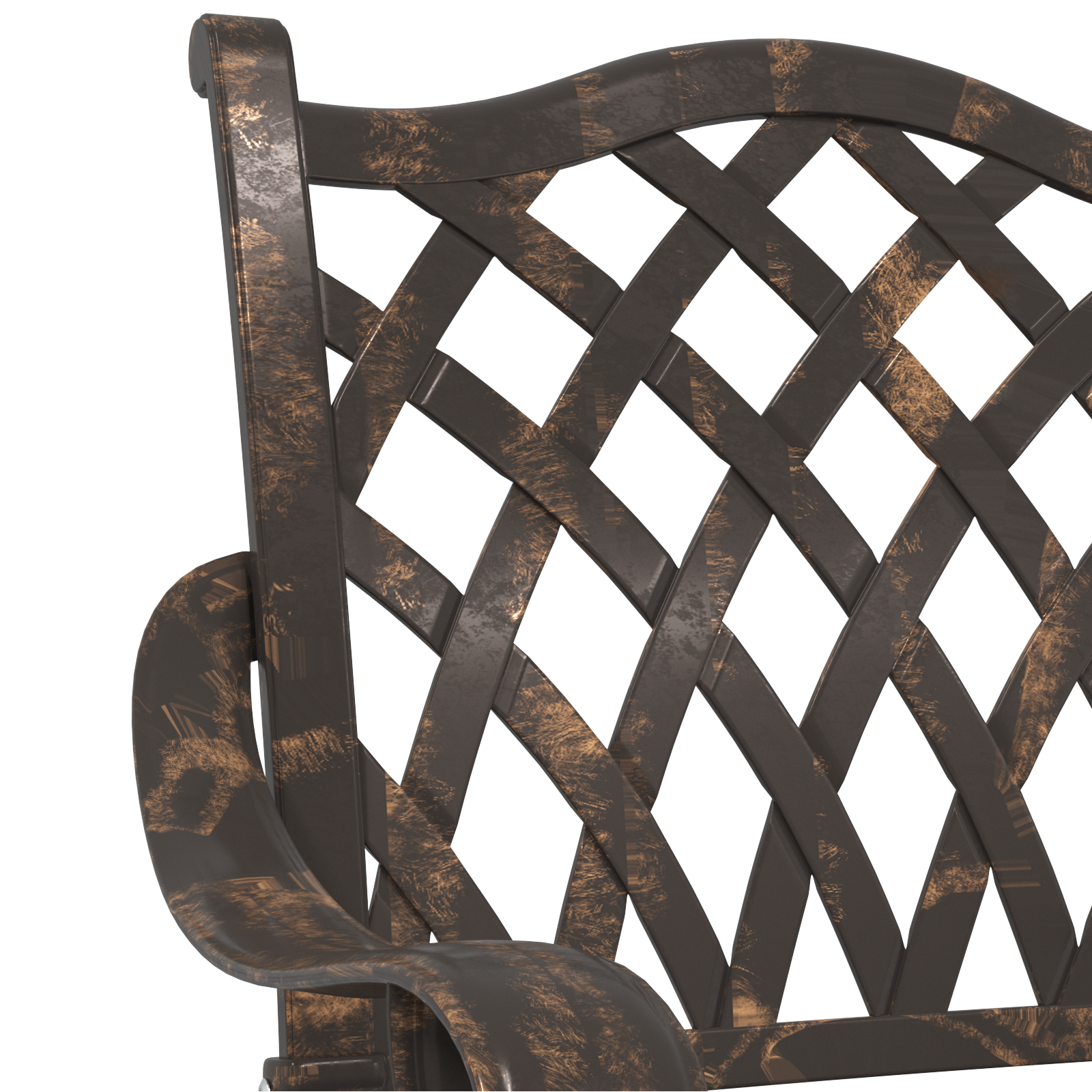 Set de 2 scaune de grădină  din aluminiu bronzat GartenMobel Dekor