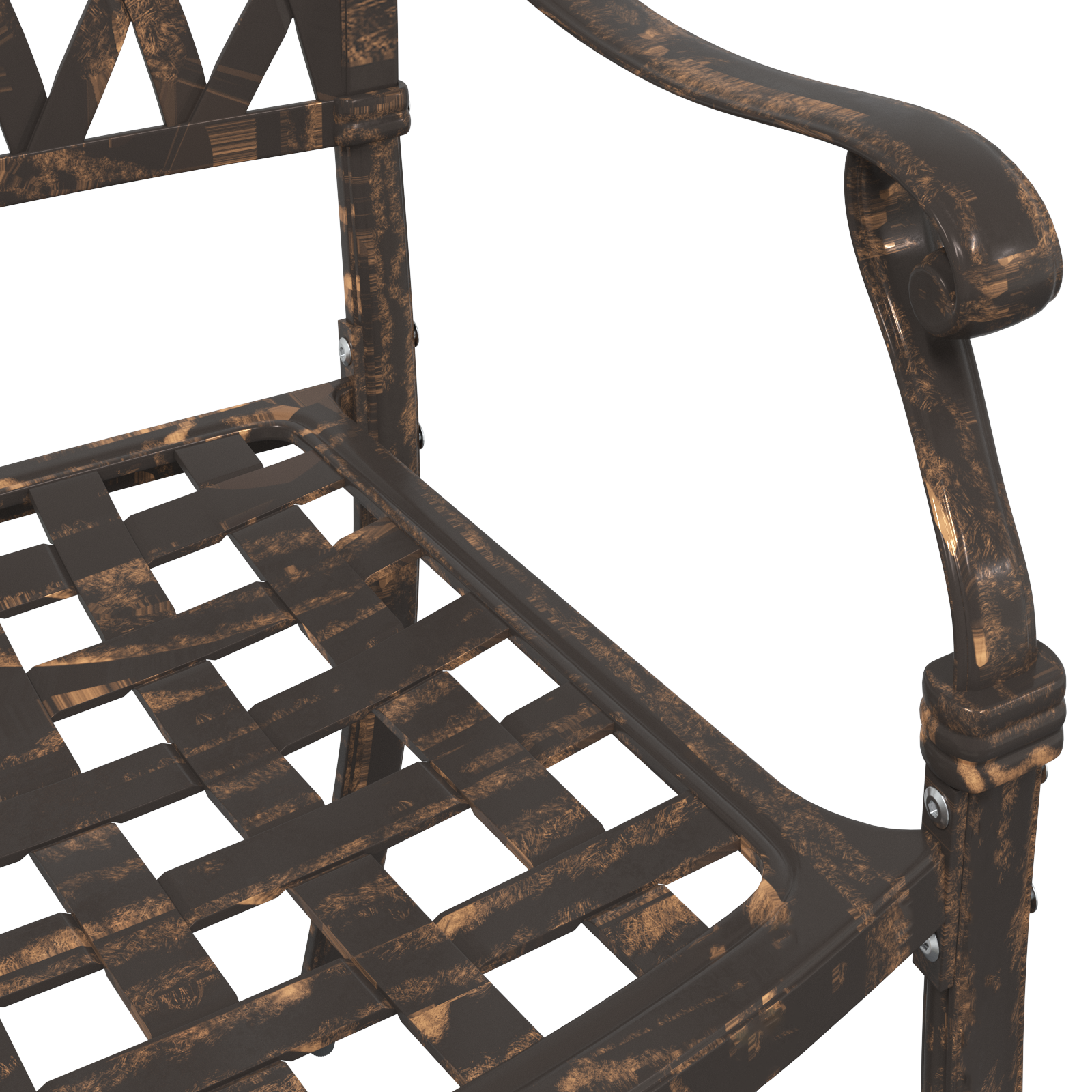 Set de 2 scaune de grădină  din aluminiu bronzat GartenMobel Dekor