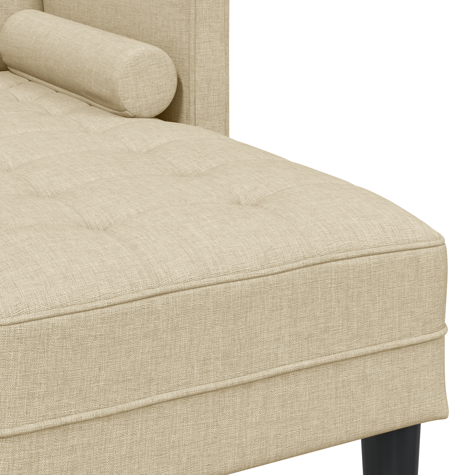 Sofa L cu 3 locuri  Crem 160 cm din țesătură GartenMobel Dekor