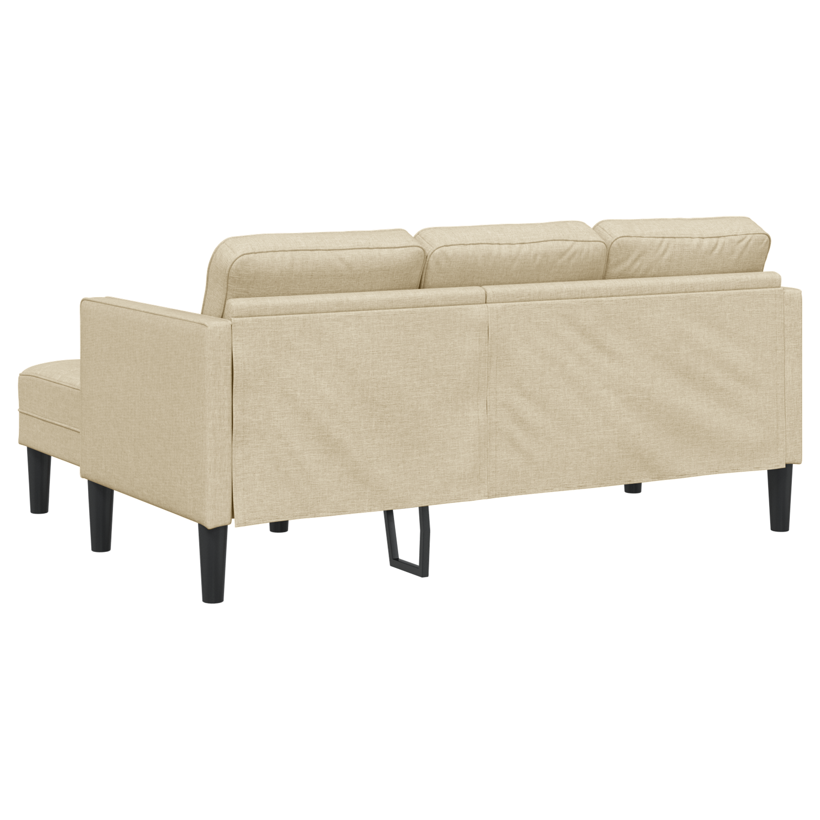 Sofa L cu 3 locuri  Crem 160 cm din țesătură GartenMobel Dekor