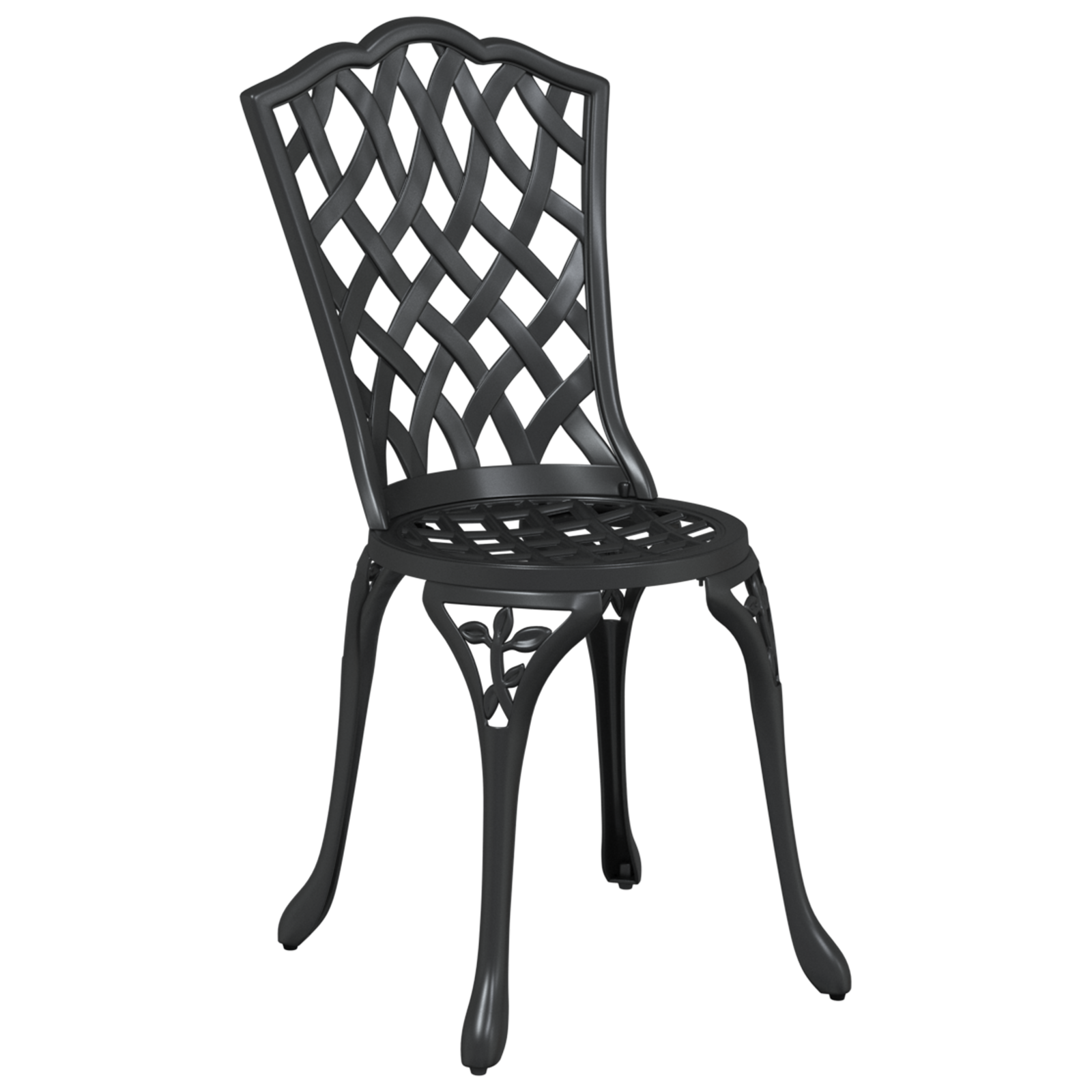 Scaune de grădină 2 buc Negru Aluminiu turnat GartenMobel Dekor
