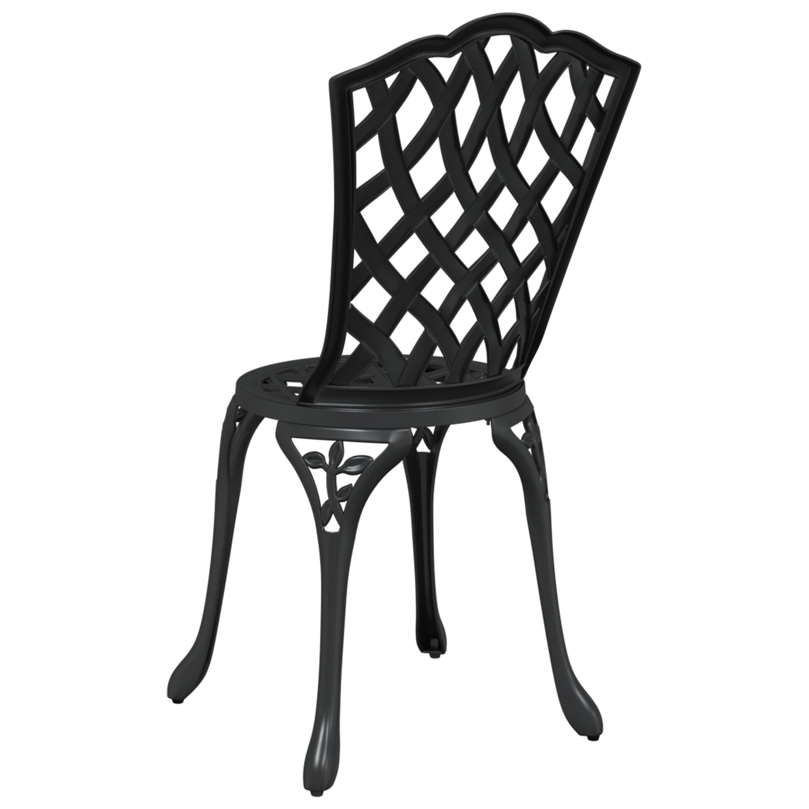 Scaune de grădină 2 buc Negru Aluminiu turnat GartenMobel Dekor