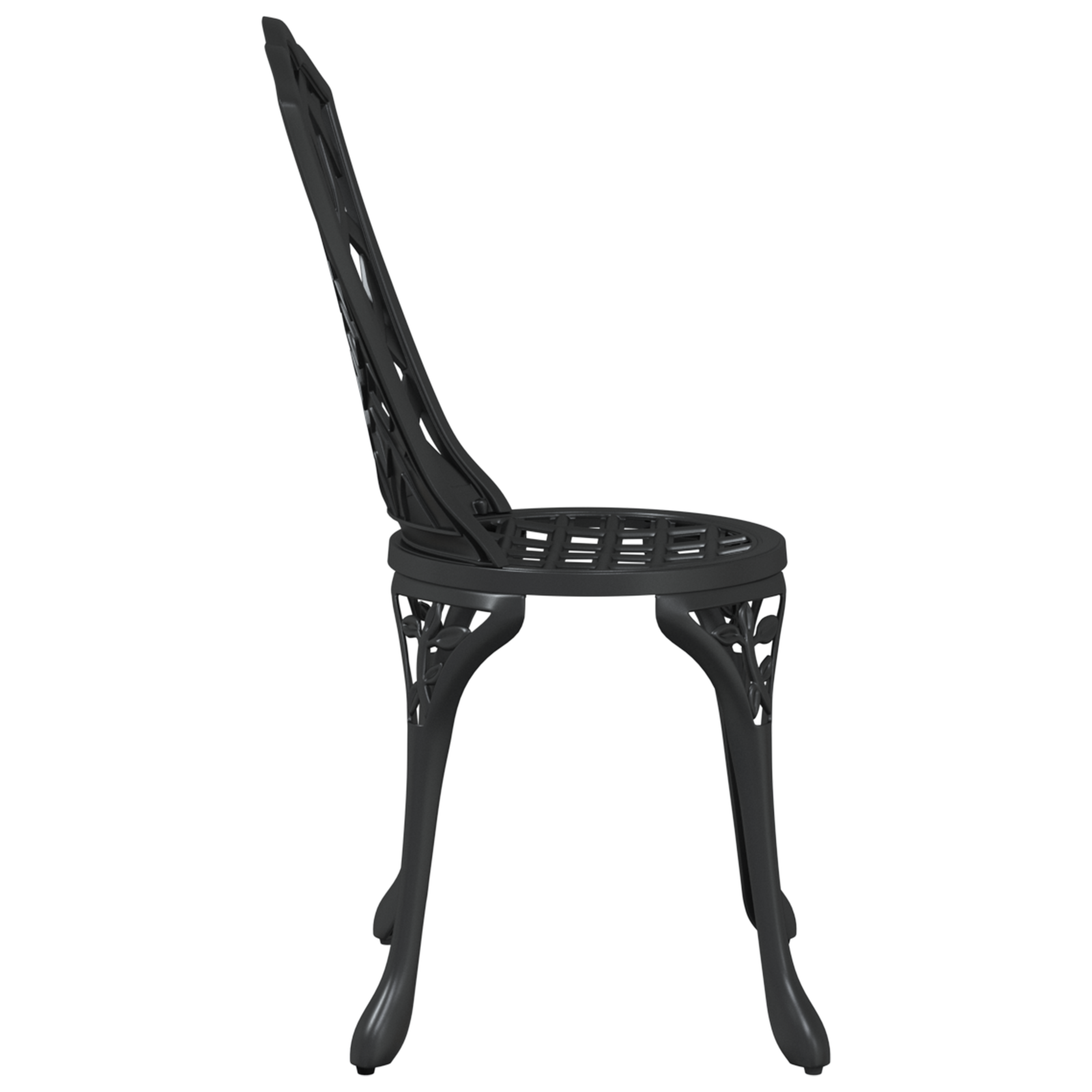 Scaune de grădină 2 buc Negru Aluminiu turnat GartenMobel Dekor