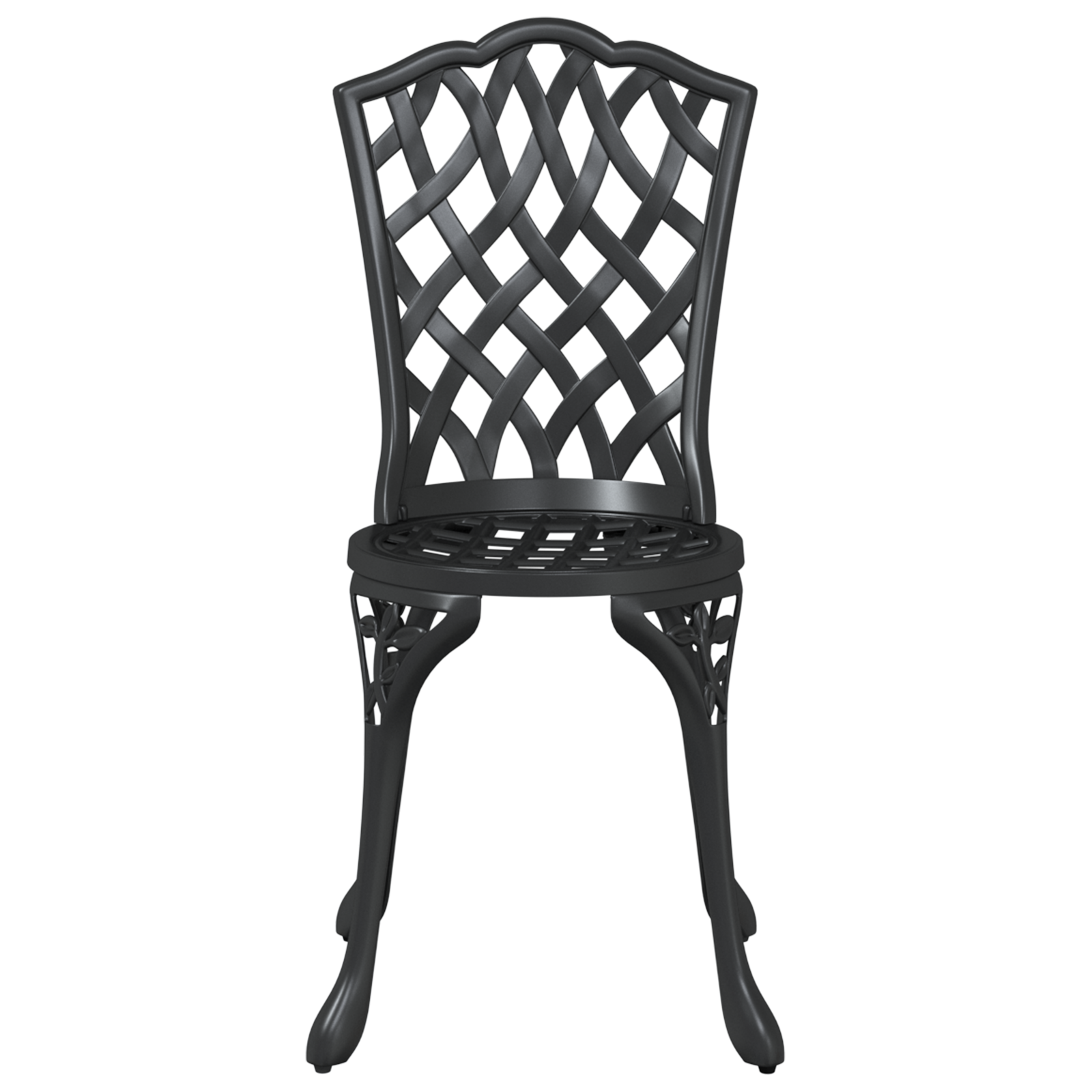 Scaune de grădină 2 buc Negru Aluminiu turnat GartenMobel Dekor