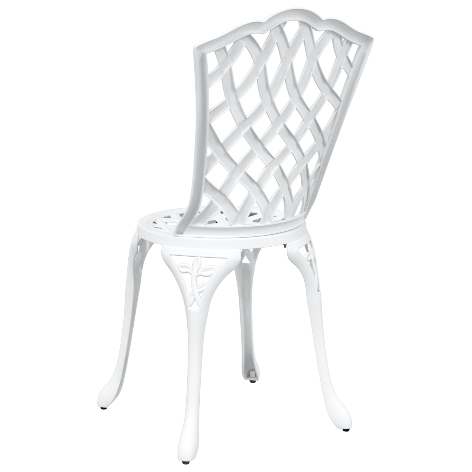 Scaune de grădină  2 buc Alb Aluminiu turnat GartenMobel Dekor