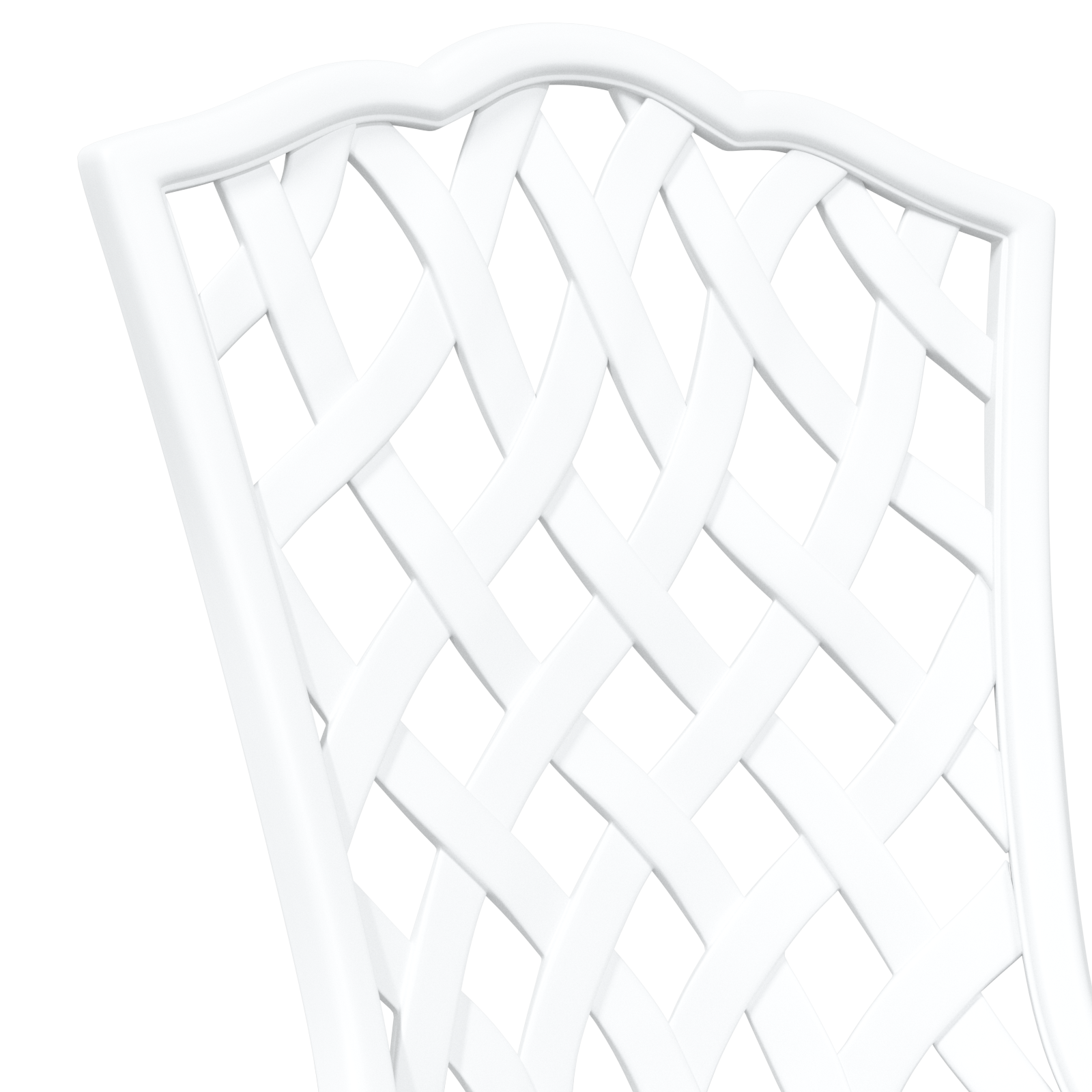 Scaune de grădină  2 buc Alb Aluminiu turnat GartenMobel Dekor