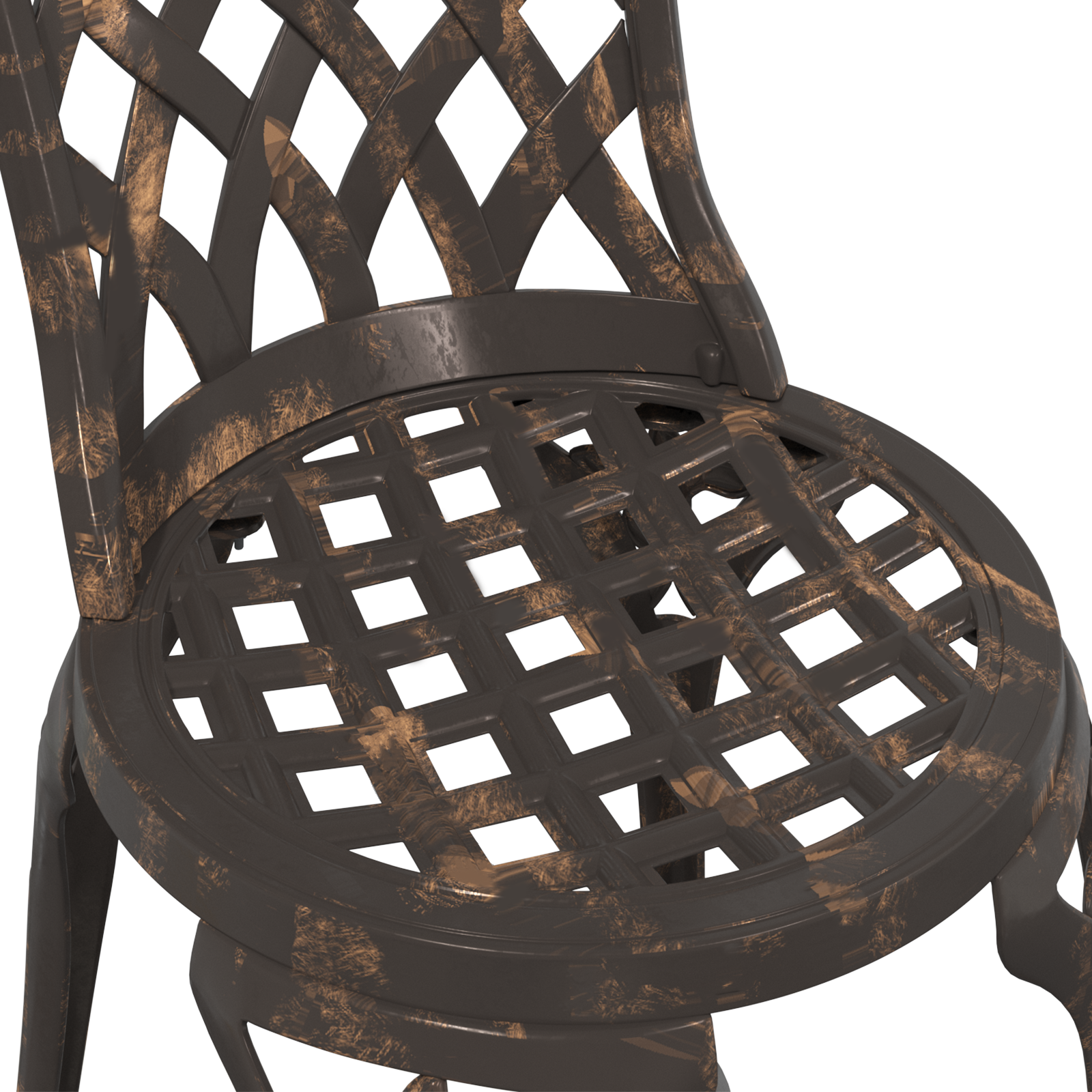 Set de 2 scaune de grădină  din aluminiu bronzat GartenMobel Dekor