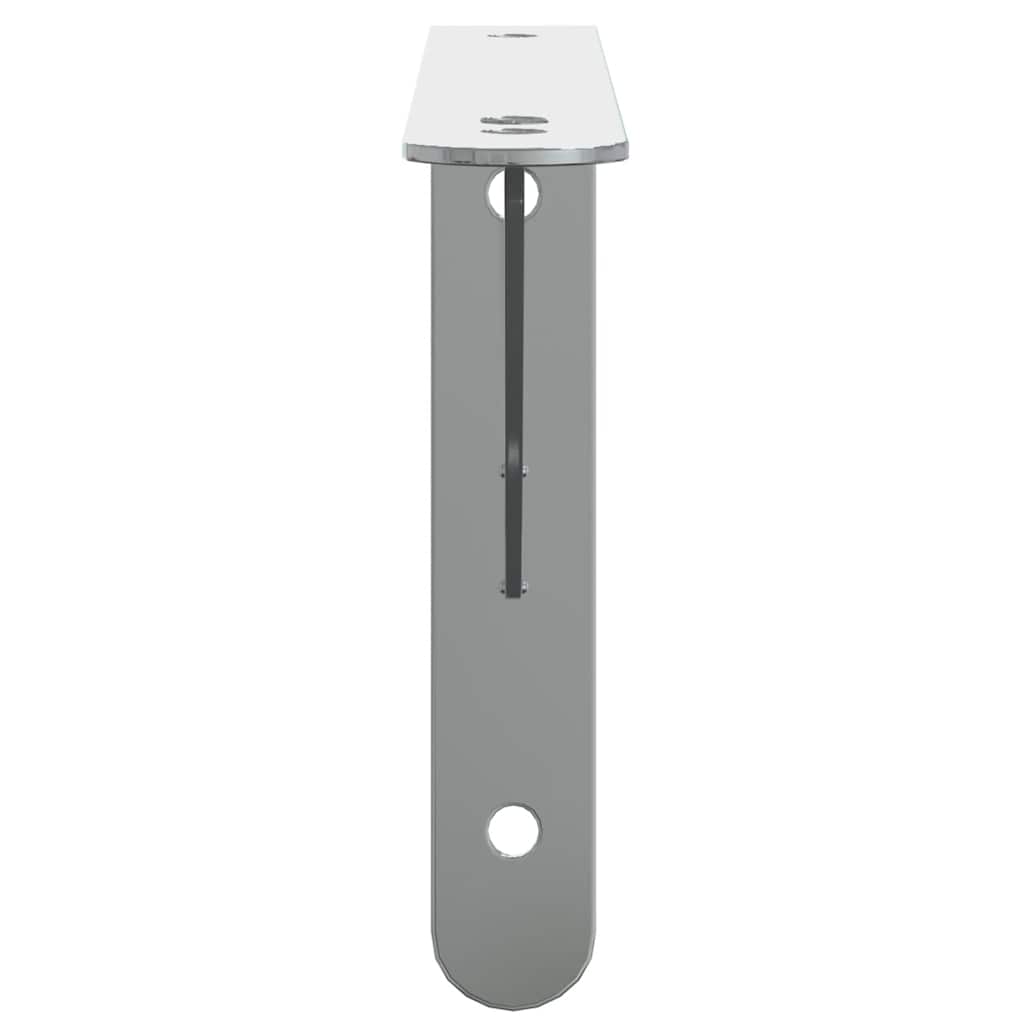 Suporturi rafturi, 4 buc., 23,5x2,5x15,5 cm argintiu oțel inox. GartenMobel Dekor