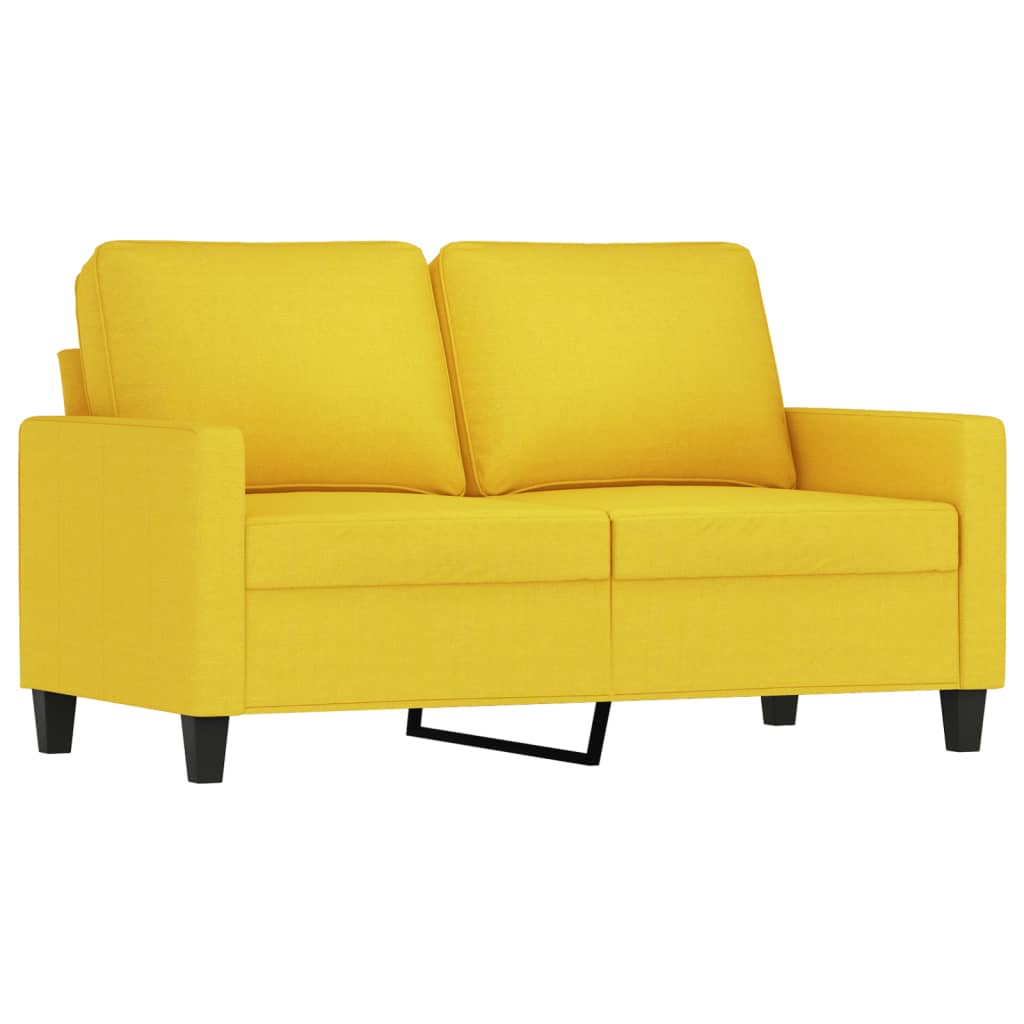 Set de canapele cu perne, 4 piese, galben deschis, textil GartenMobel Dekor