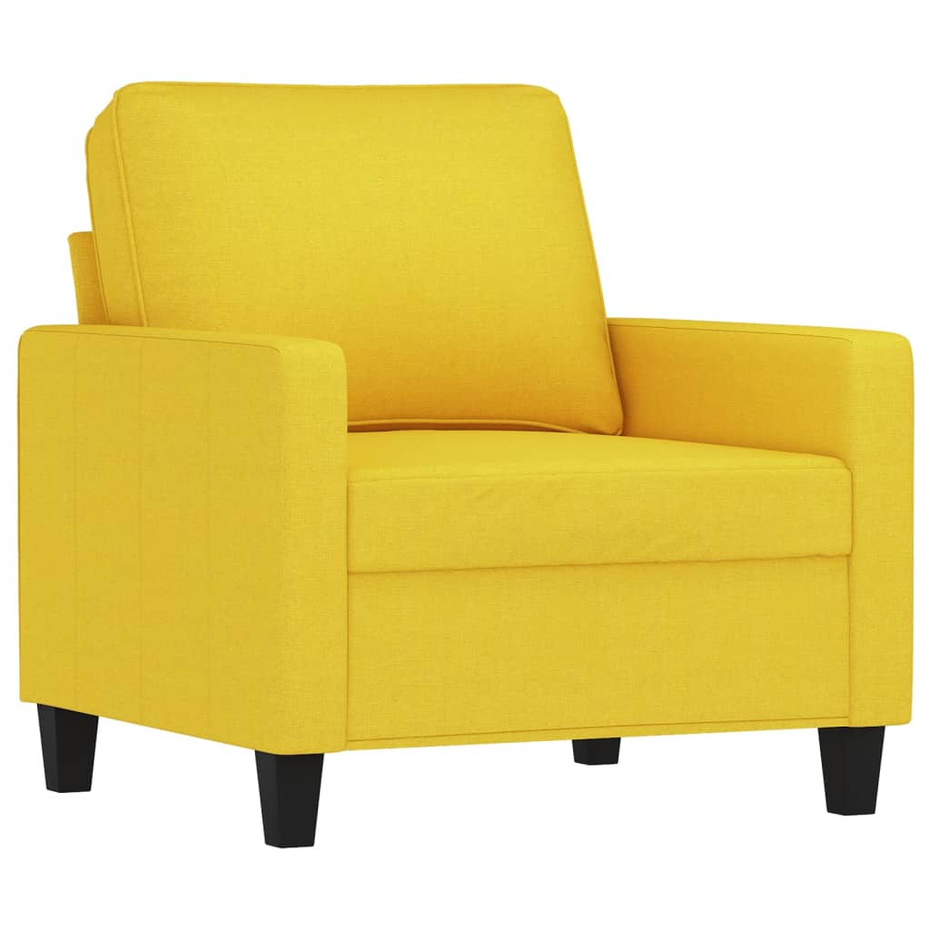 Set de canapele cu perne, 4 piese, galben deschis, textil GartenMobel Dekor