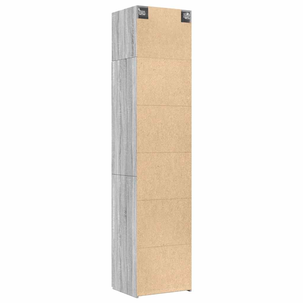 Dulap depozitare slim sonoma gri 50x42,5x225 cm lemn prelucrat GartenMobel Dekor