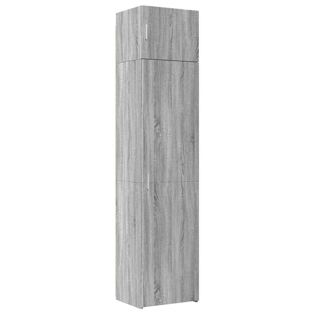 Dulap depozitare slim sonoma gri 50x42,5x225 cm lemn prelucrat GartenMobel Dekor